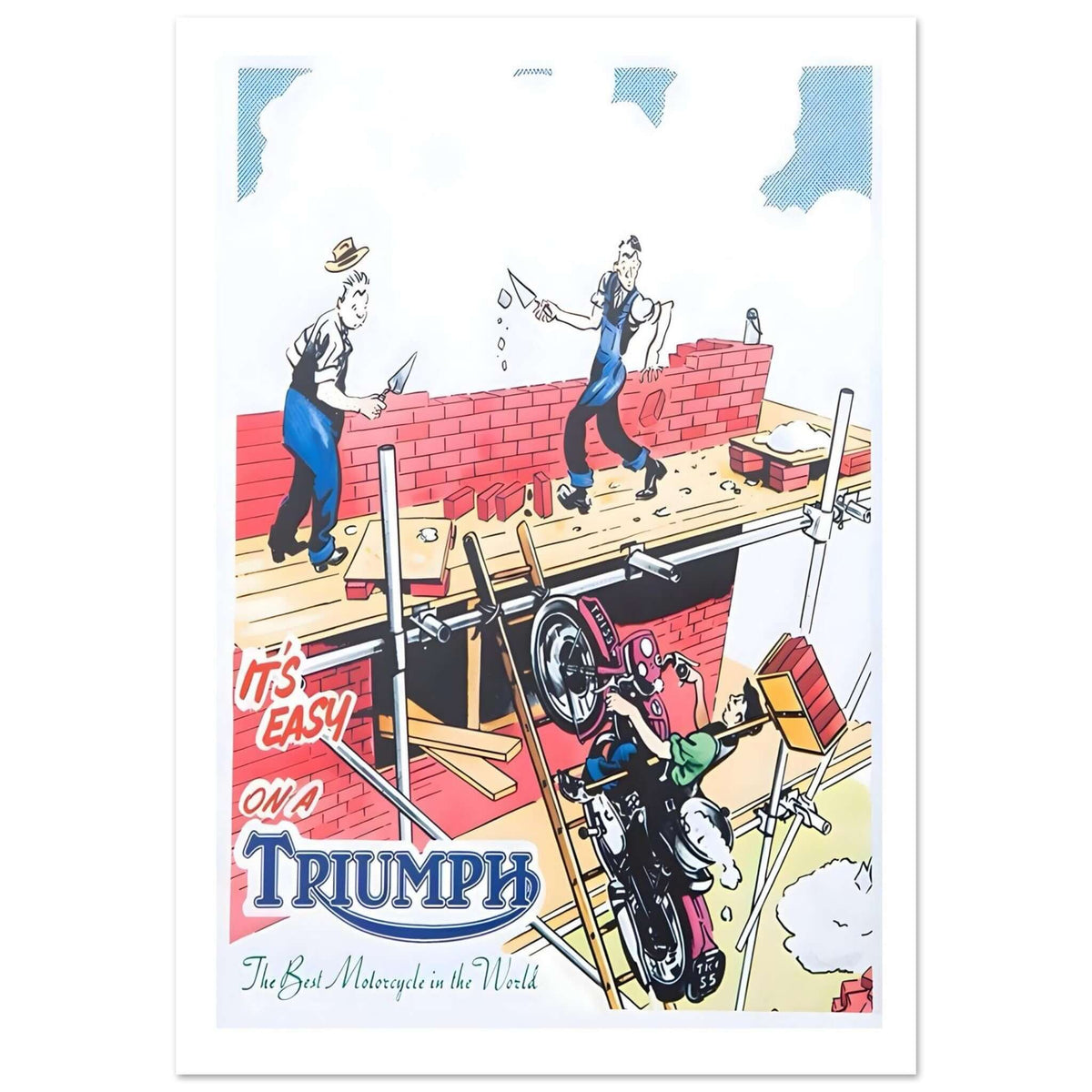 Triumph Motorcycle Vintage Advertisement Poster - Transit Art