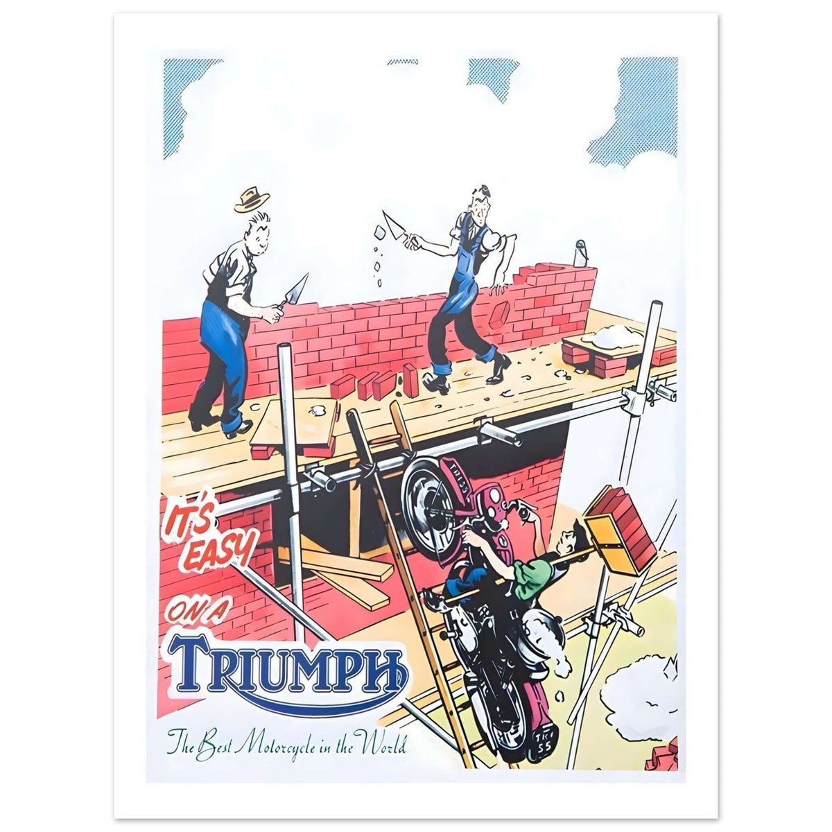 Triumph Motorcycle Vintage Advertisement Poster - Transit Art