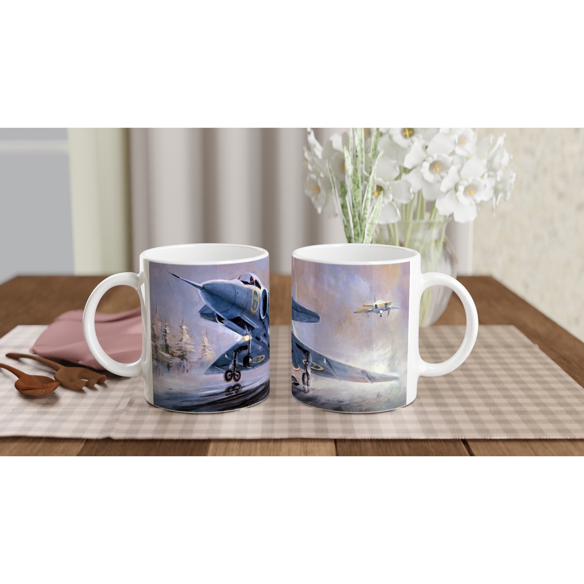 Viggen during landing - Mug - Transit Art