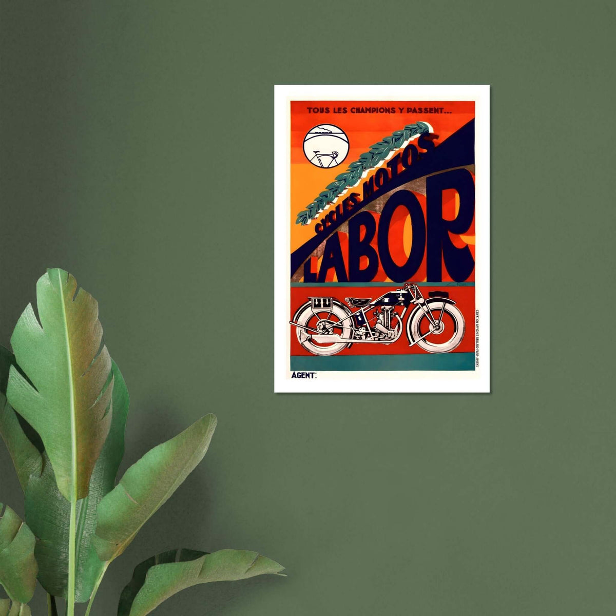 Vintage French Cycles Motos Labor Poster - Transit Art