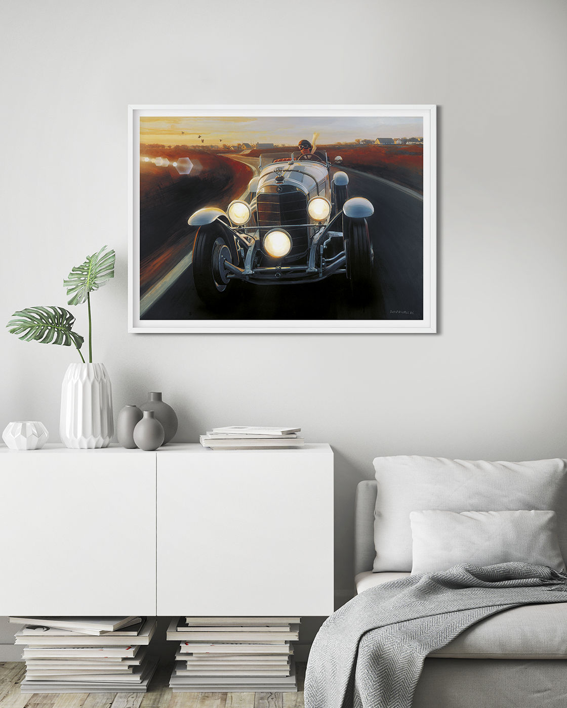 Evening ride with a Mercedes Benz.