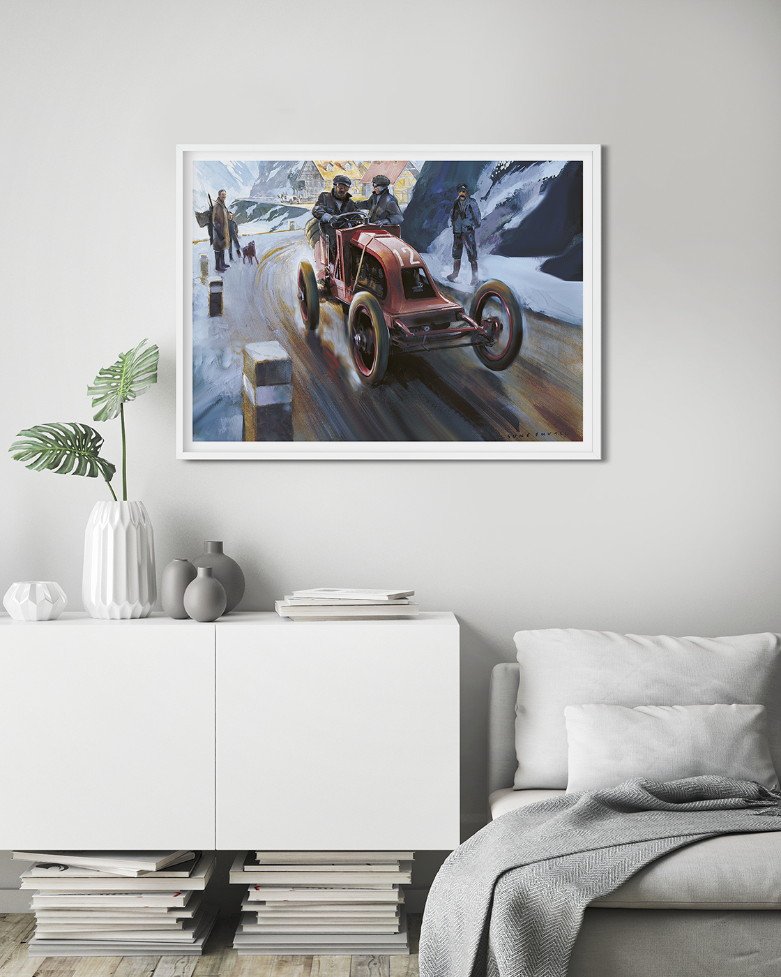 Early 20th century rally in the alps.