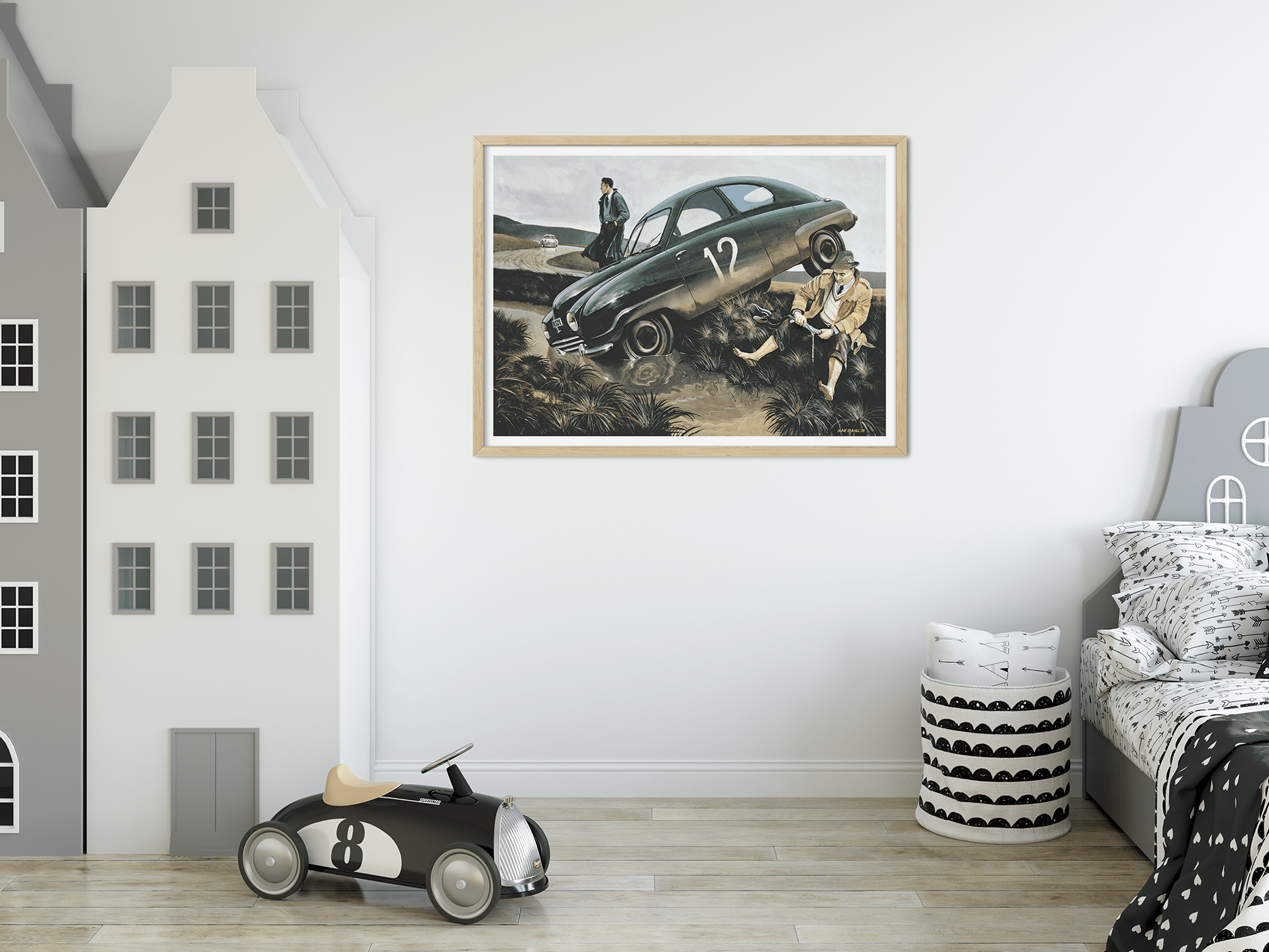 Erik Carlsson accident, The famous Swedish rally driver, Erik Carlsson, after sliding of the road. Erik Carlsson's remarkable success is often intertwined with his long-standing association with Saab, the Swedish automotive manufacturer. He formed a formi