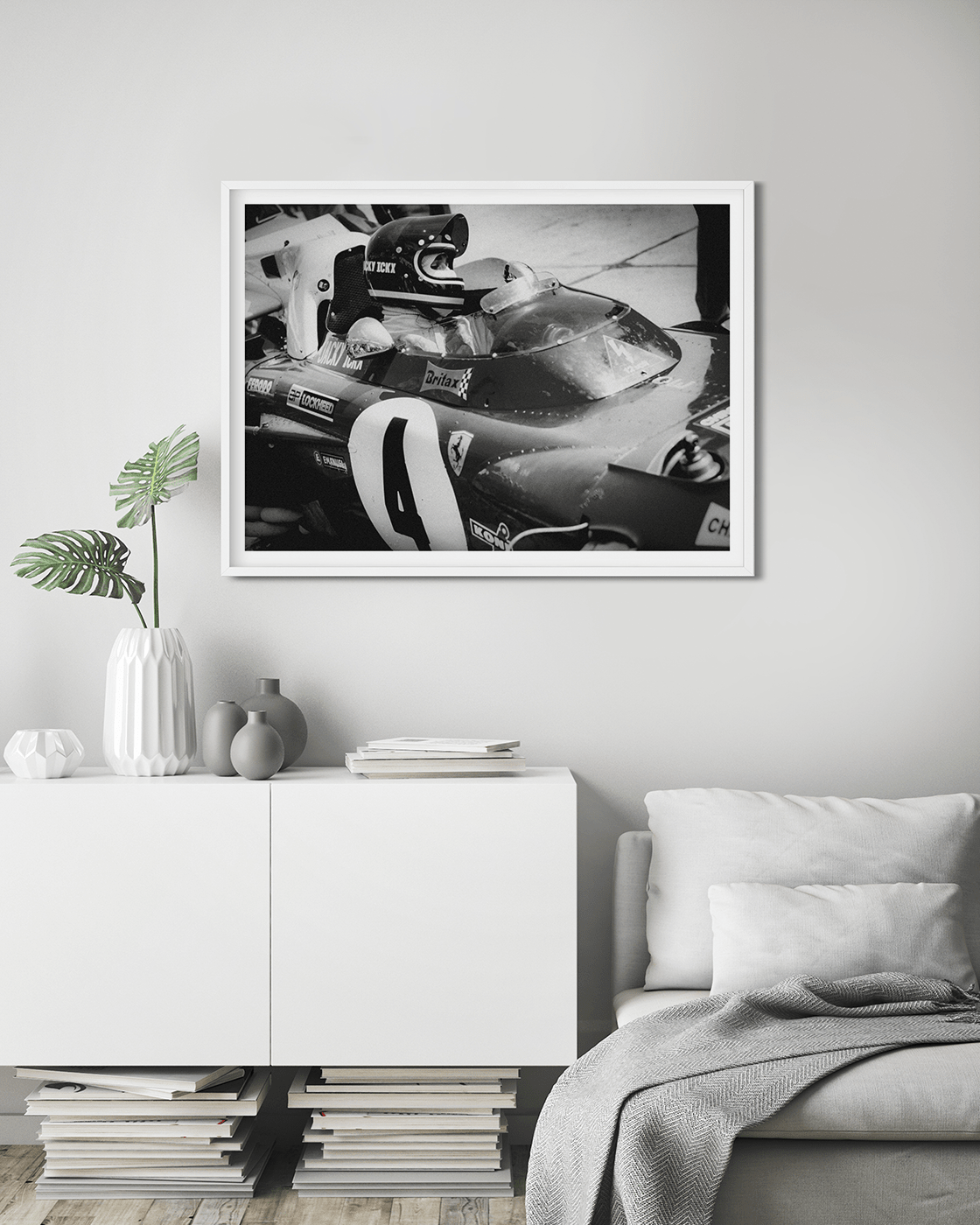 Jacky Ickx at Nürburgring B&W - Transit Art