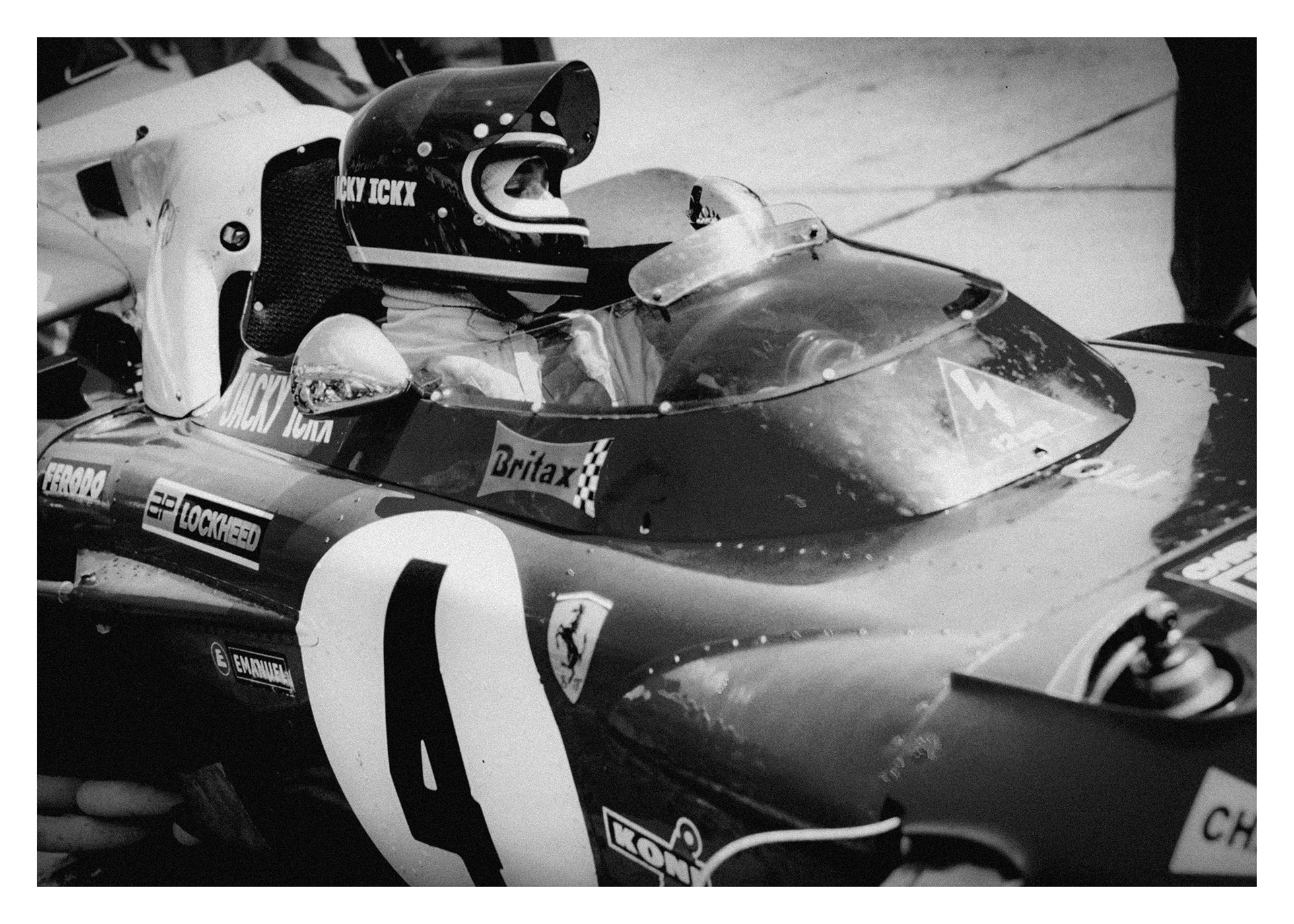 Jacky Ickx at Nürburgring B&W - Transit Art