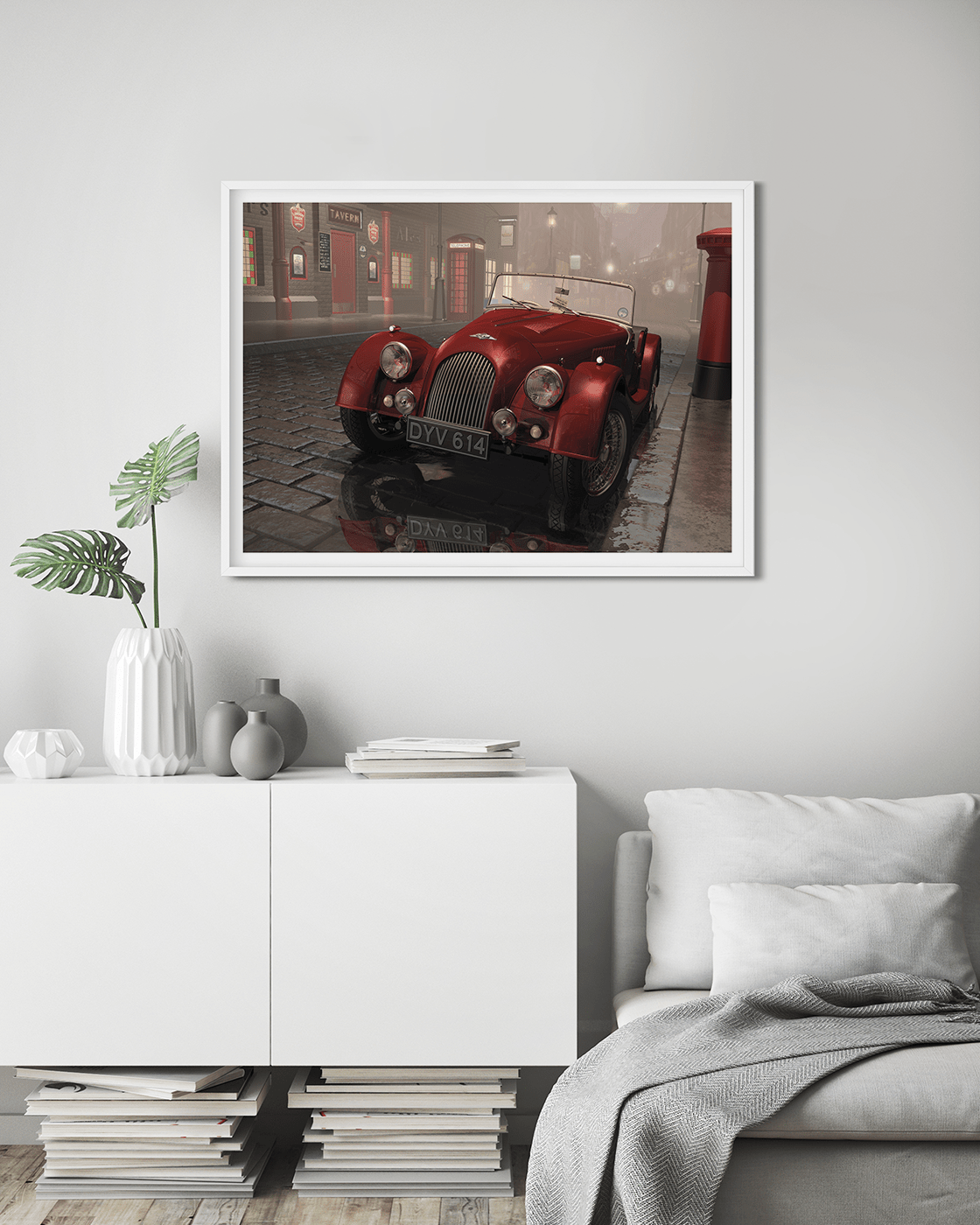 Red Morgan, A Morgan sports car on the streets of London. For over 100 years, Morgan has been synonymous with exceptional craftsmanship and timeless design. Each Morgan sports car is meticulously handcrafted in the United Kingdom, blending traditional tec