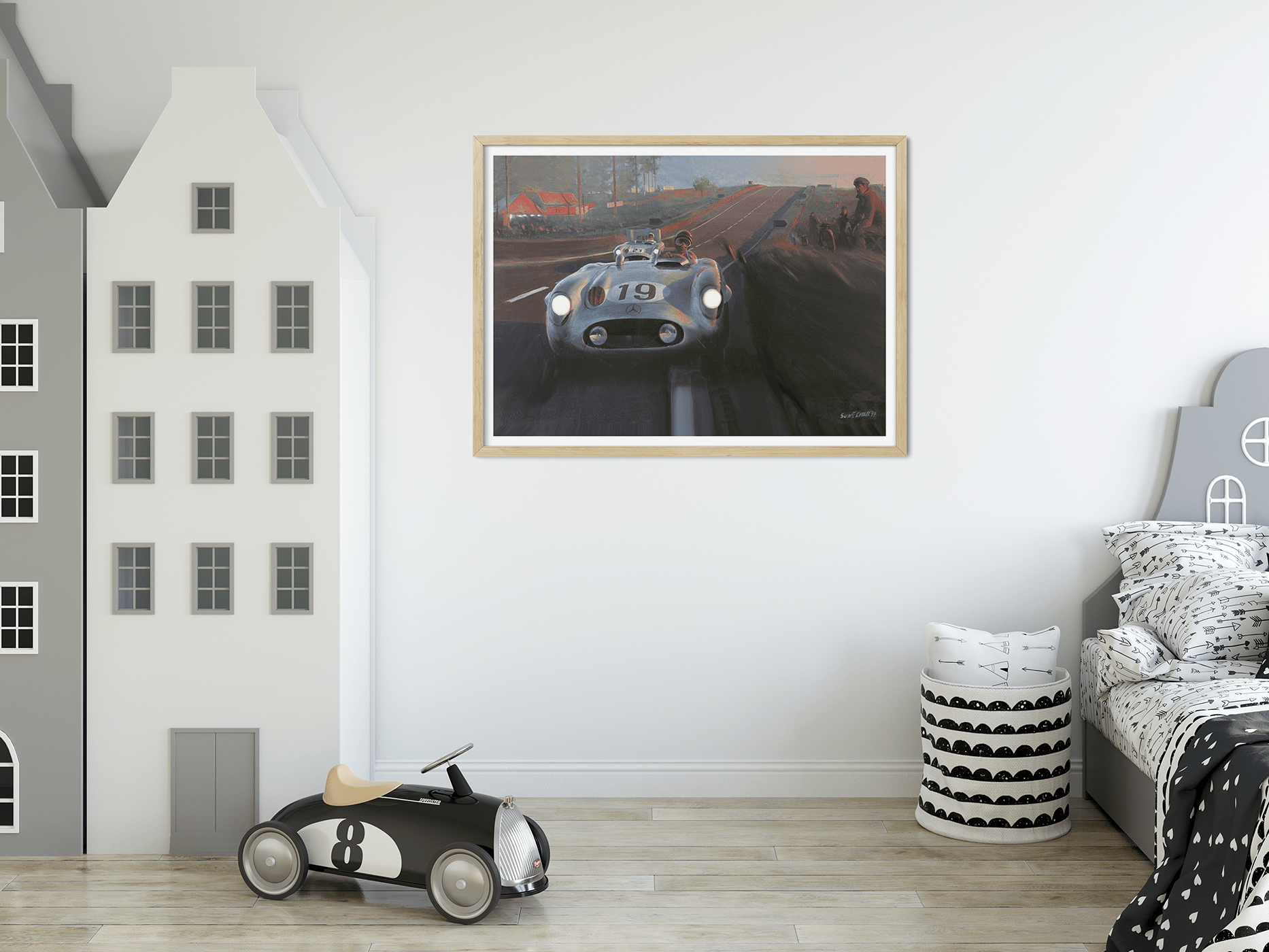 The Mercedes-Benz 300 SLR at Le Mans 1955, Le Mans 1955 was a defining moment for the Mercedes-Benz 300 SLR. With racing legends Juan Manuel Fangio and Stirling Moss at the wheel, the car entered the race as a force to be reckoned with. From the moment th