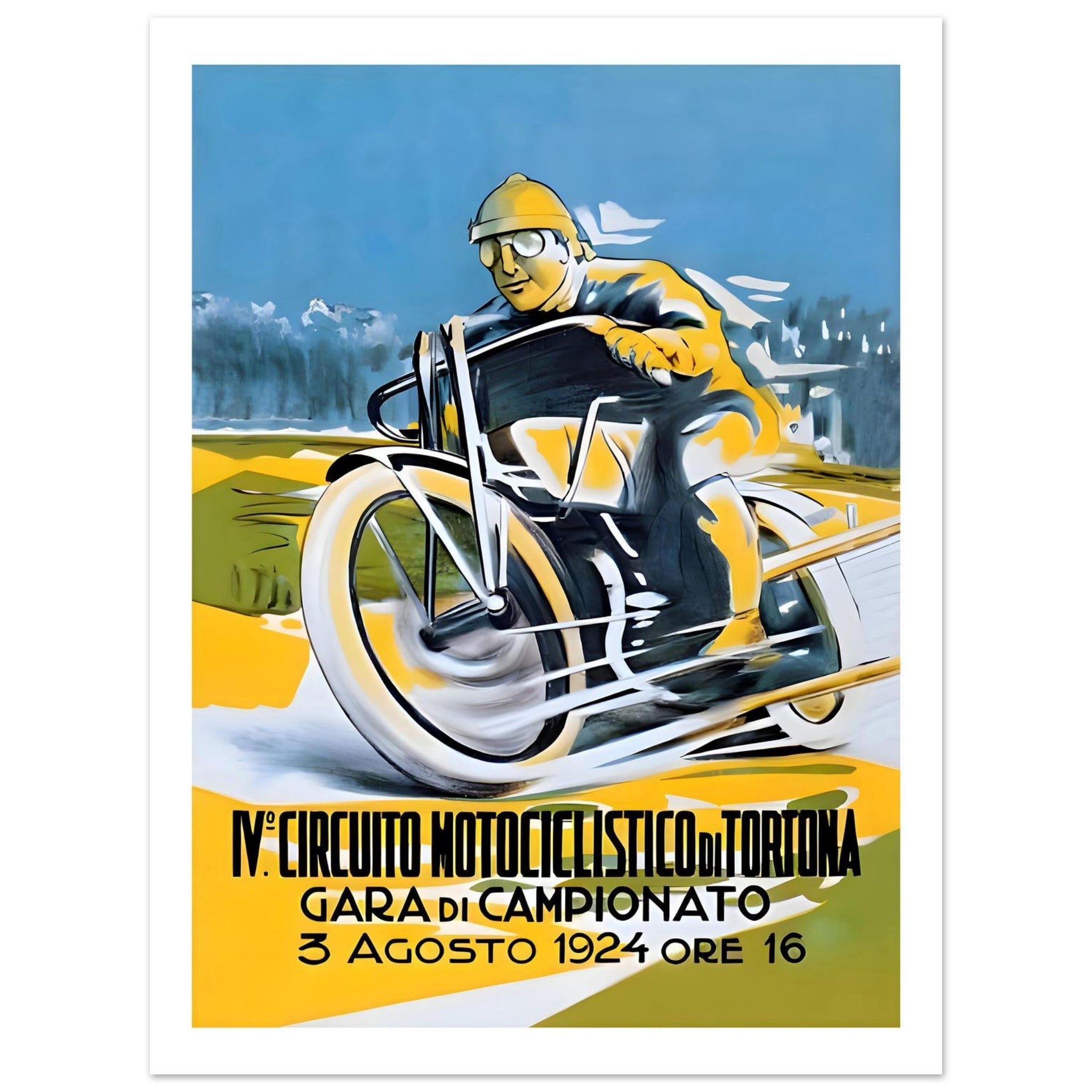 1924 Circuito Motociclistico di Tortona Poster - Transit Art