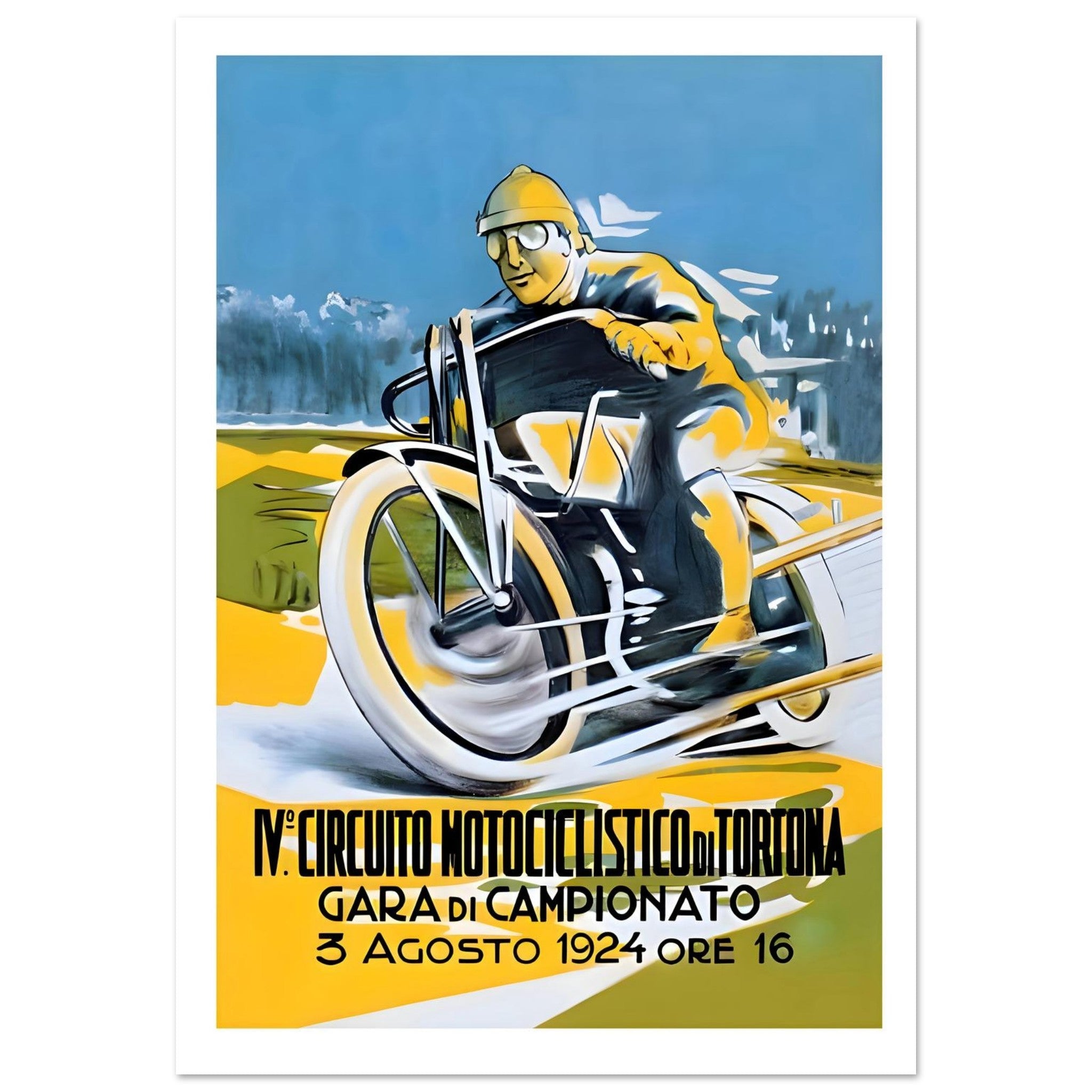 1924 Circuito Motociclistico di Tortona Poster - Transit Art