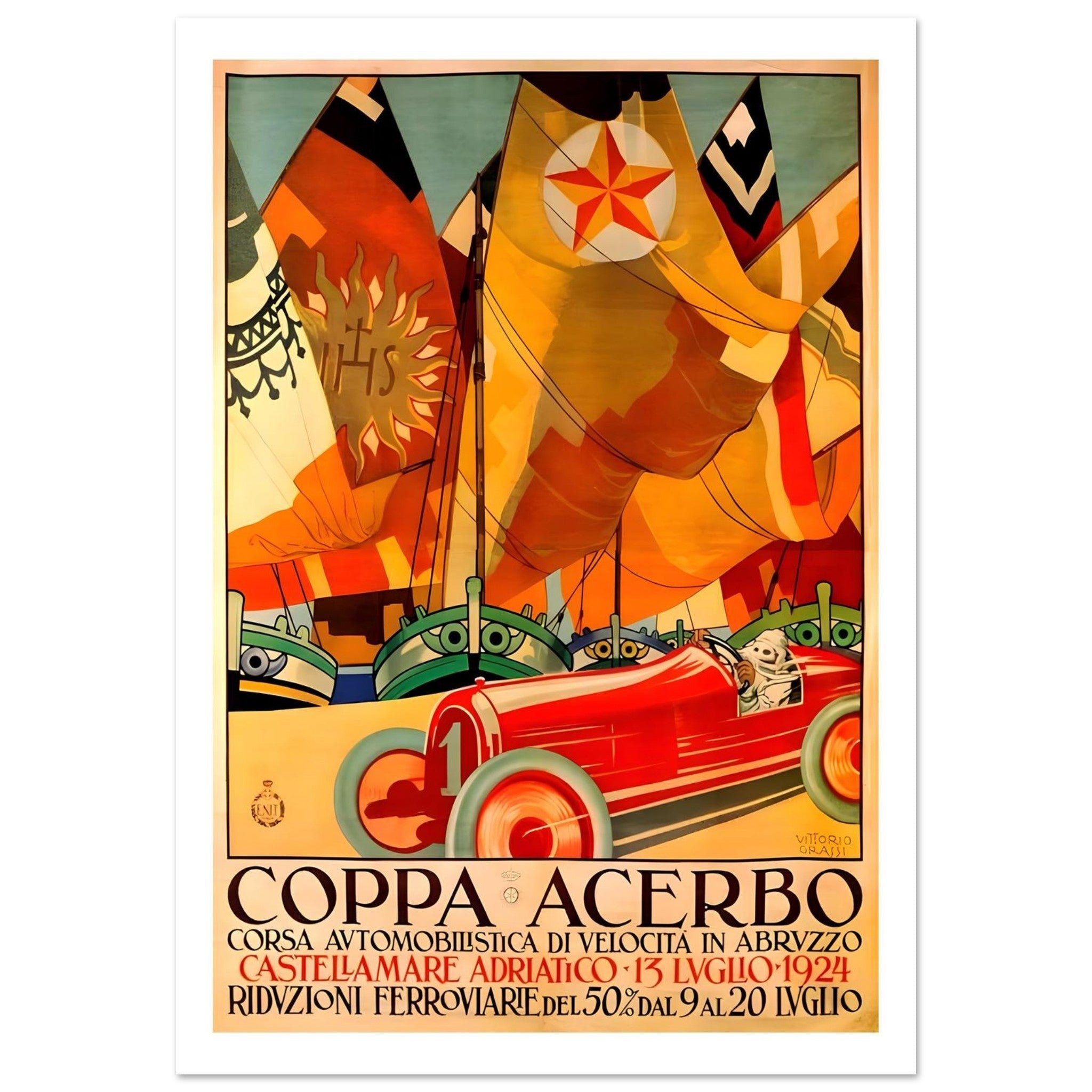 1924 Coppa Acerbo Castellamare Adriatico Poster - Transit Art