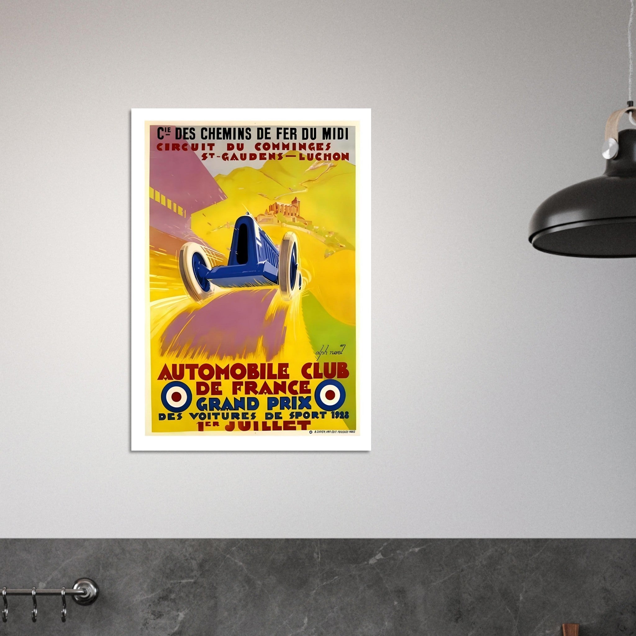 1928 Circuit du Comminges Grand Prix Vintage Racing Poster - Transit Art