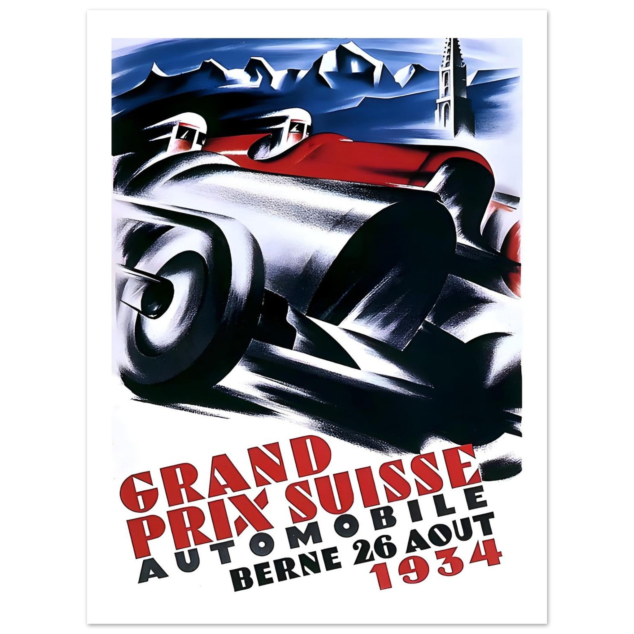 1934 Grand Prix Suisse Berne Poster - Transit Art
