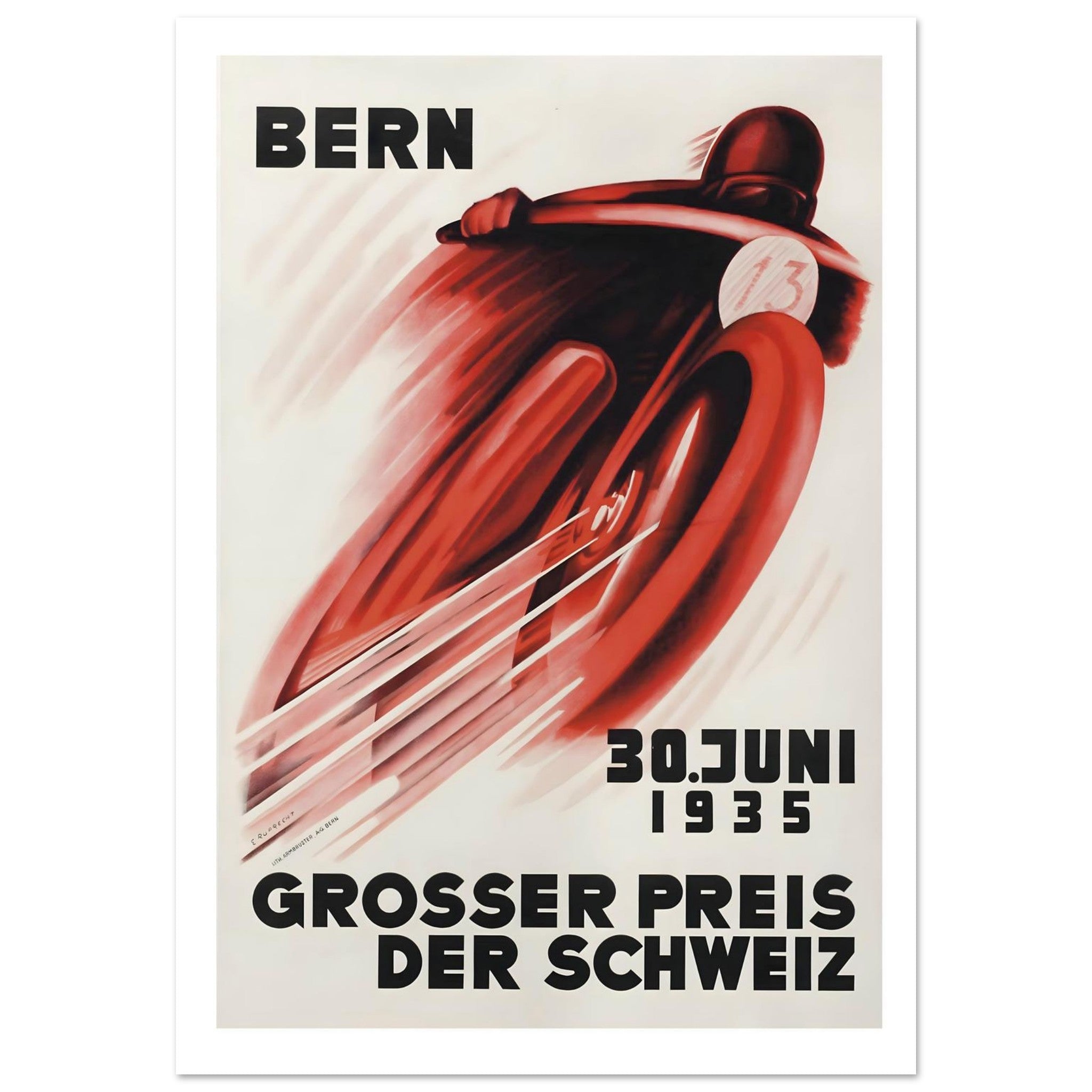 1935 Swiss Grand Prix: Dynamic Speed in Bern - Transit Art