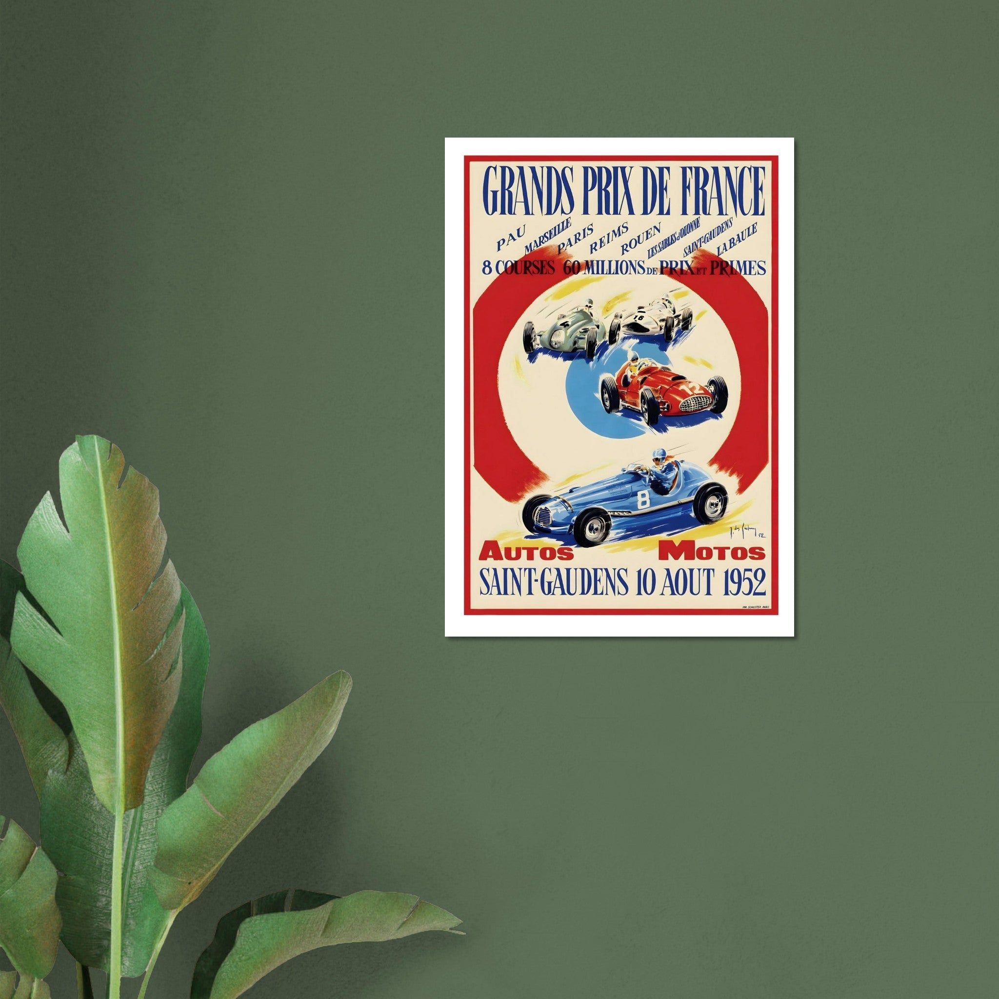 1952 Grands Prix de France Saint - Gaudens Poster - Transit Art