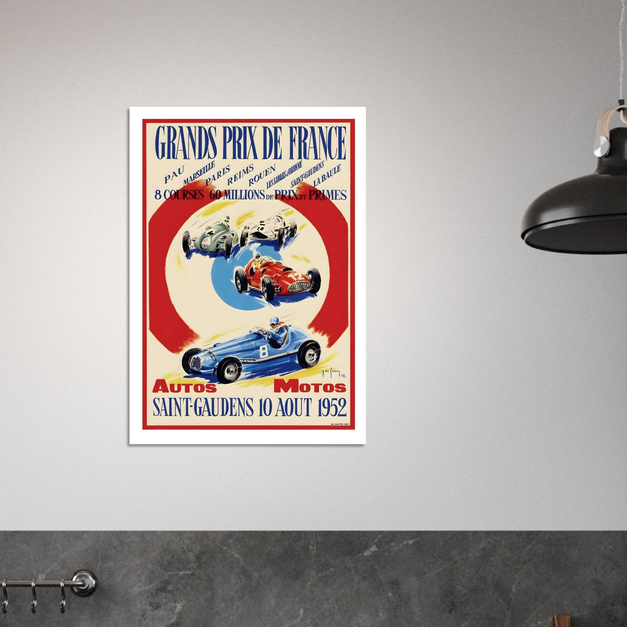 1952 Grands Prix de France Saint - Gaudens Poster - Transit Art
