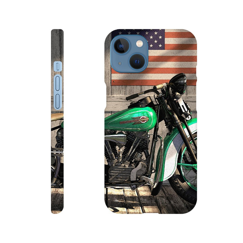 Harley under flag - Mobile cover