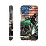 Harley under flag - Mobile cover