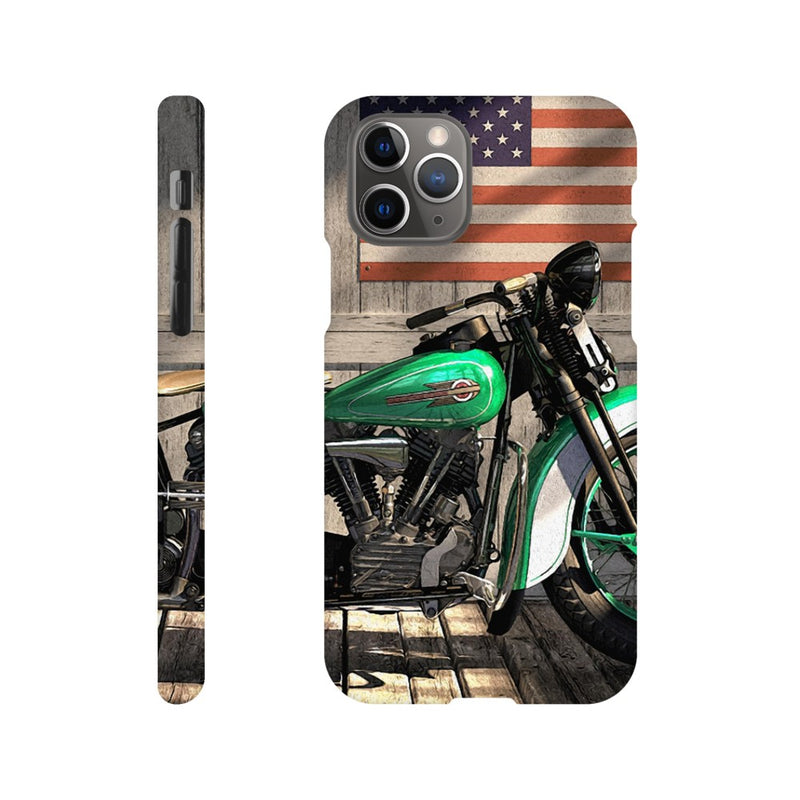 Harley under flag - Mobile cover