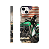 Harley under flag - Mobile cover