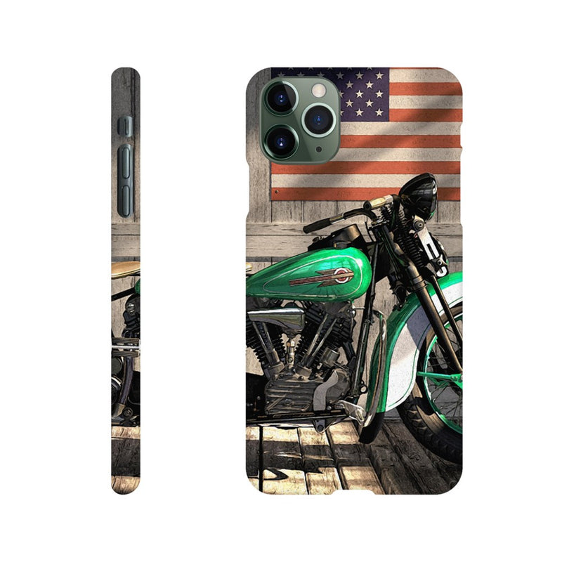 Harley under flag - Mobile cover