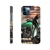 Harley under flag - Mobile cover