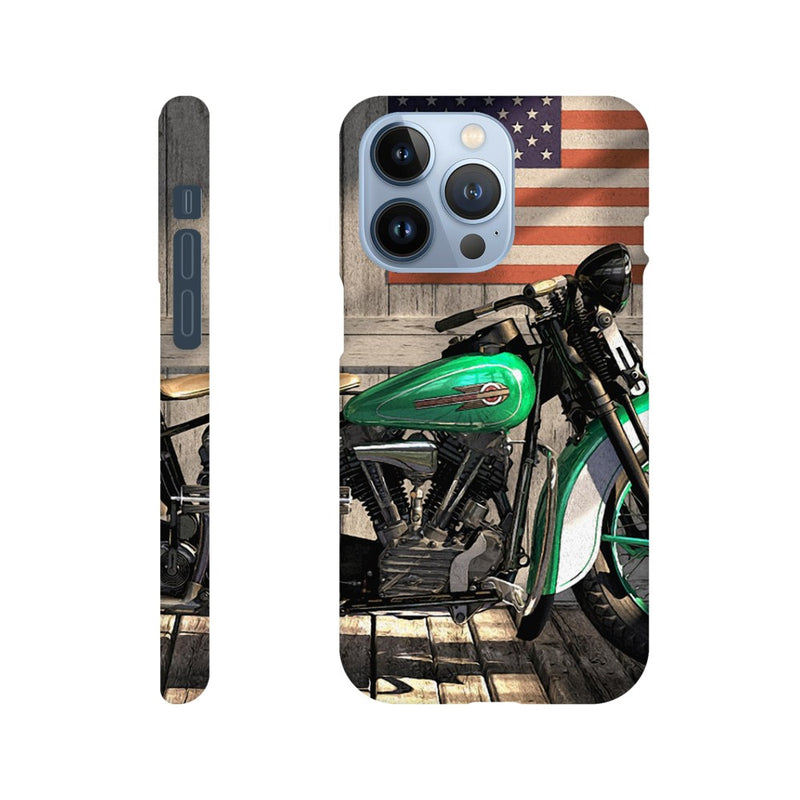 Harley under flag - Mobile cover