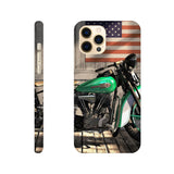 Harley under flag - Mobile cover