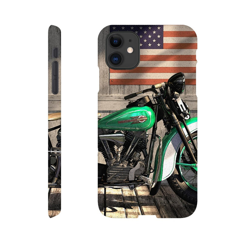 Harley under flag - Mobile cover