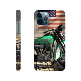 Harley under flag - Mobile cover