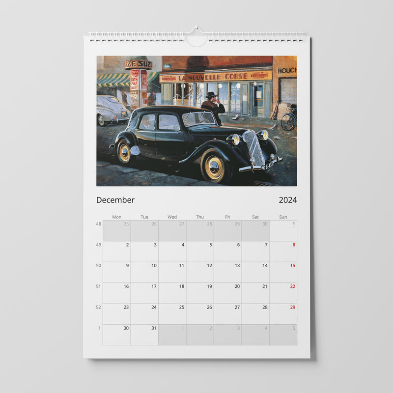 Auto art calendar 2024