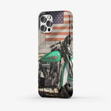 Harley under flag - Mobile cover