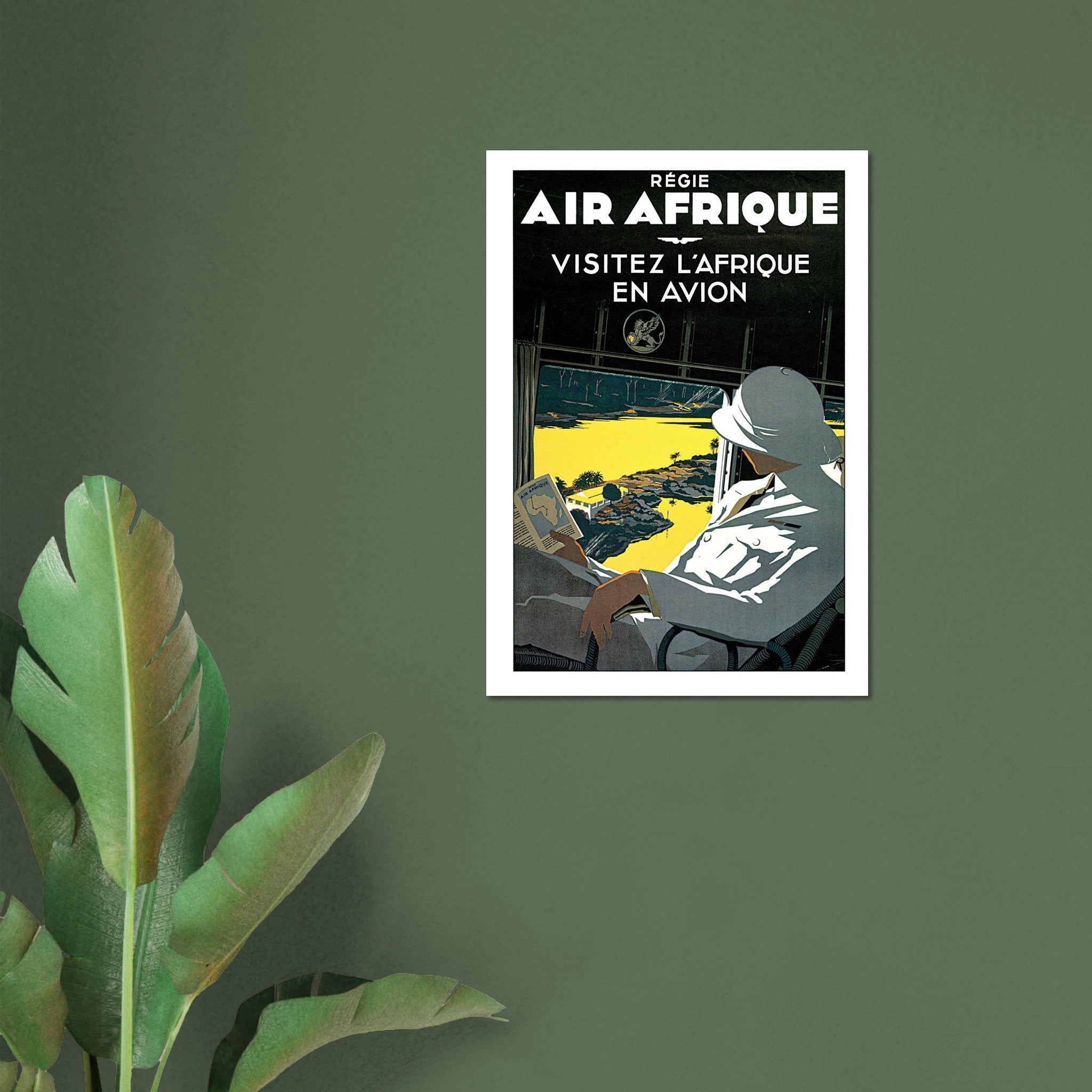 Air Afrique "Visitez l'Afrique en Avion" Vintage Poster - Transit Art