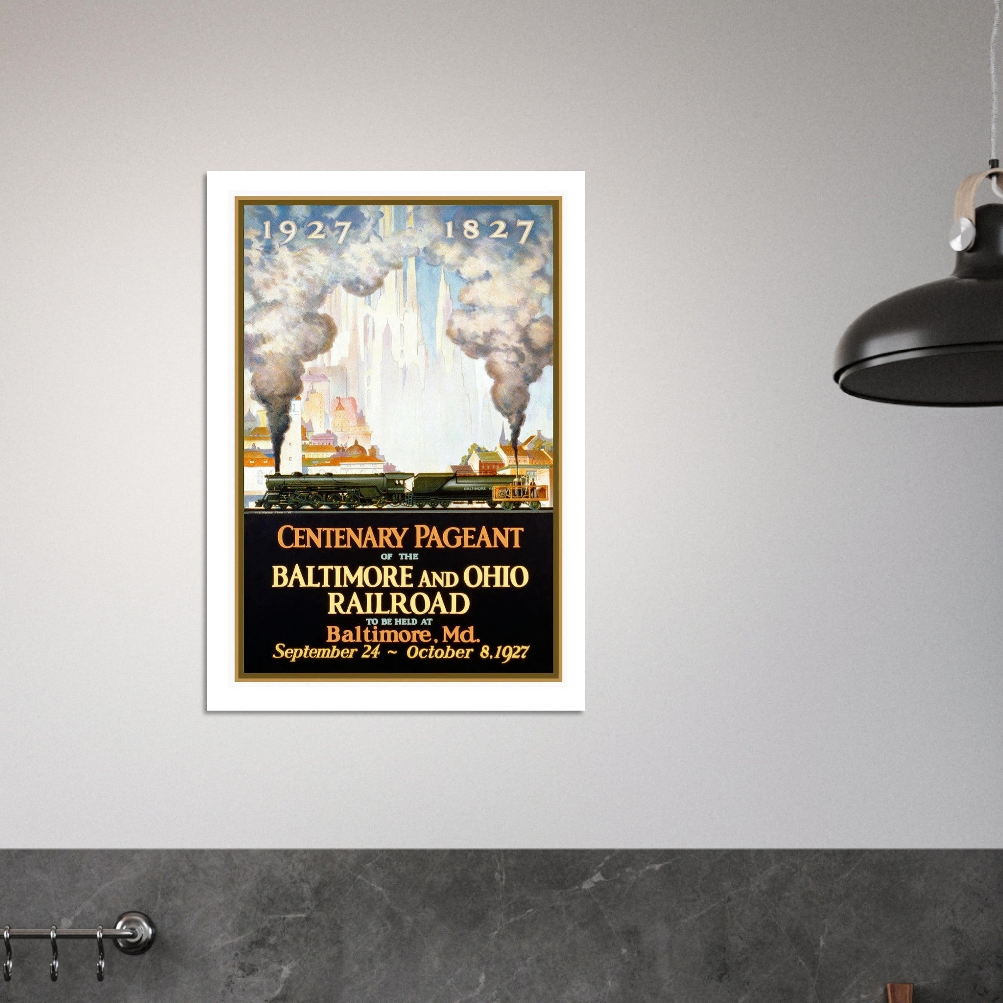 Baltimore and Ohio Railroad Centenary Pageant Vintage Poster - Transit Art