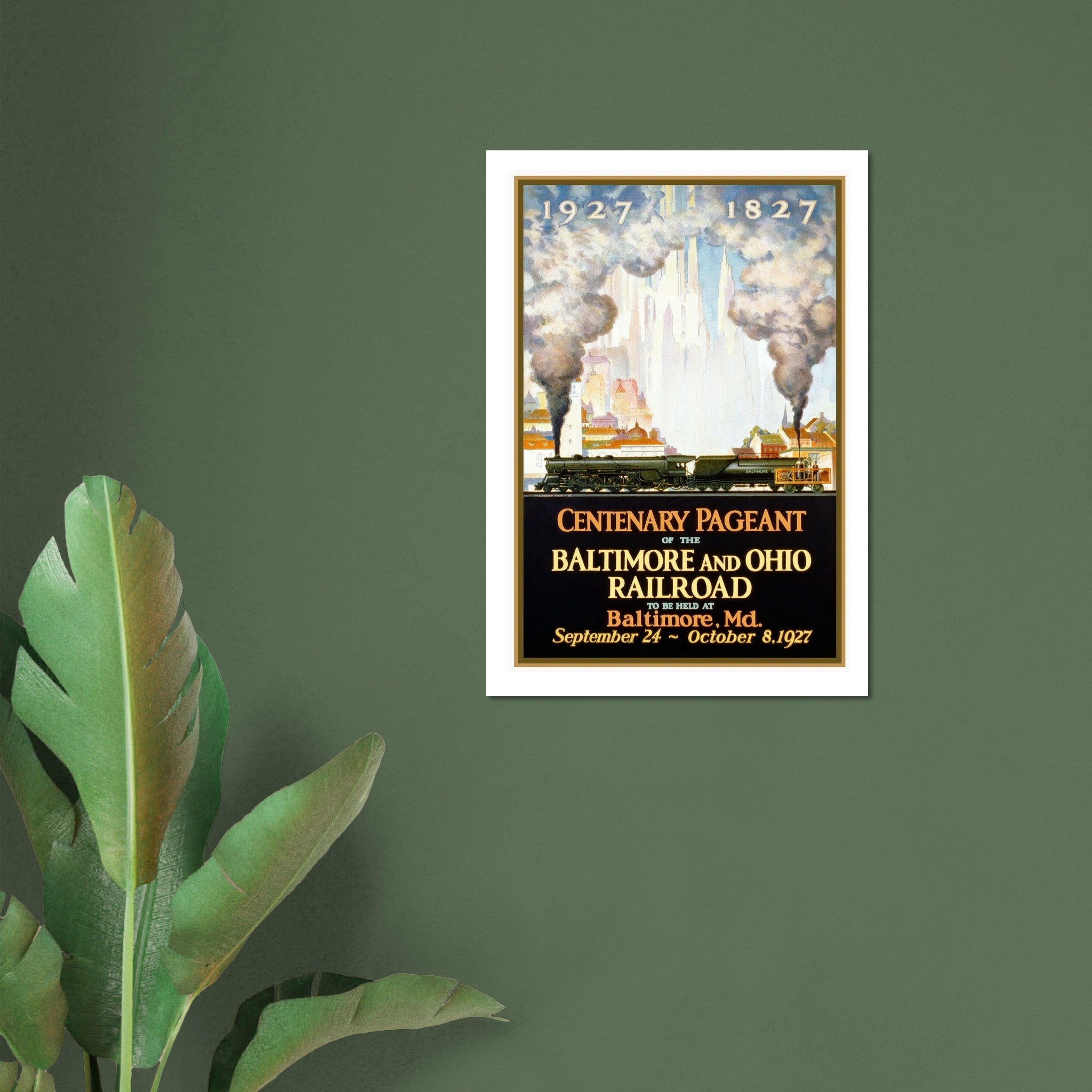 Baltimore and Ohio Railroad Centenary Pageant Vintage Poster - Transit Art