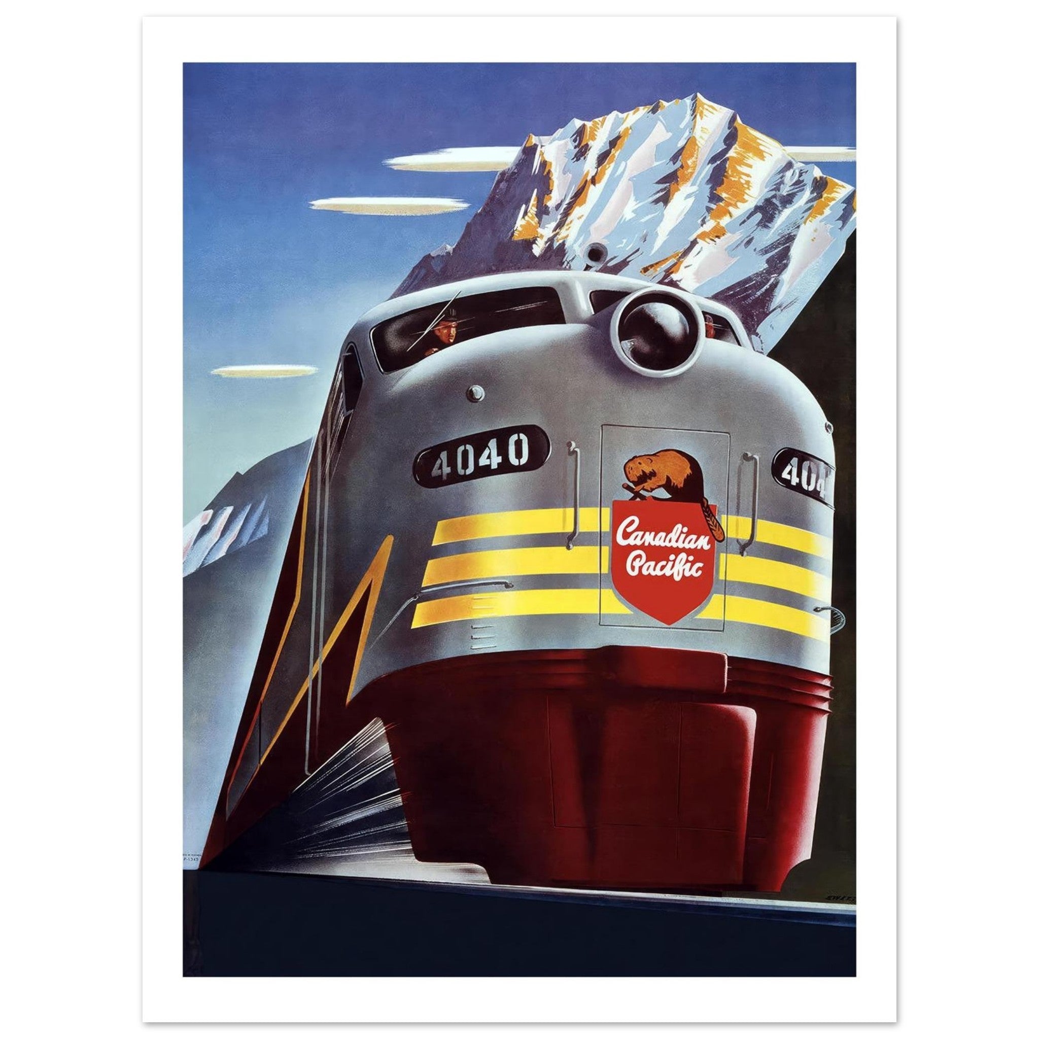 Canadian Pacific Railway "4040" Vintage Poster - Transit Art