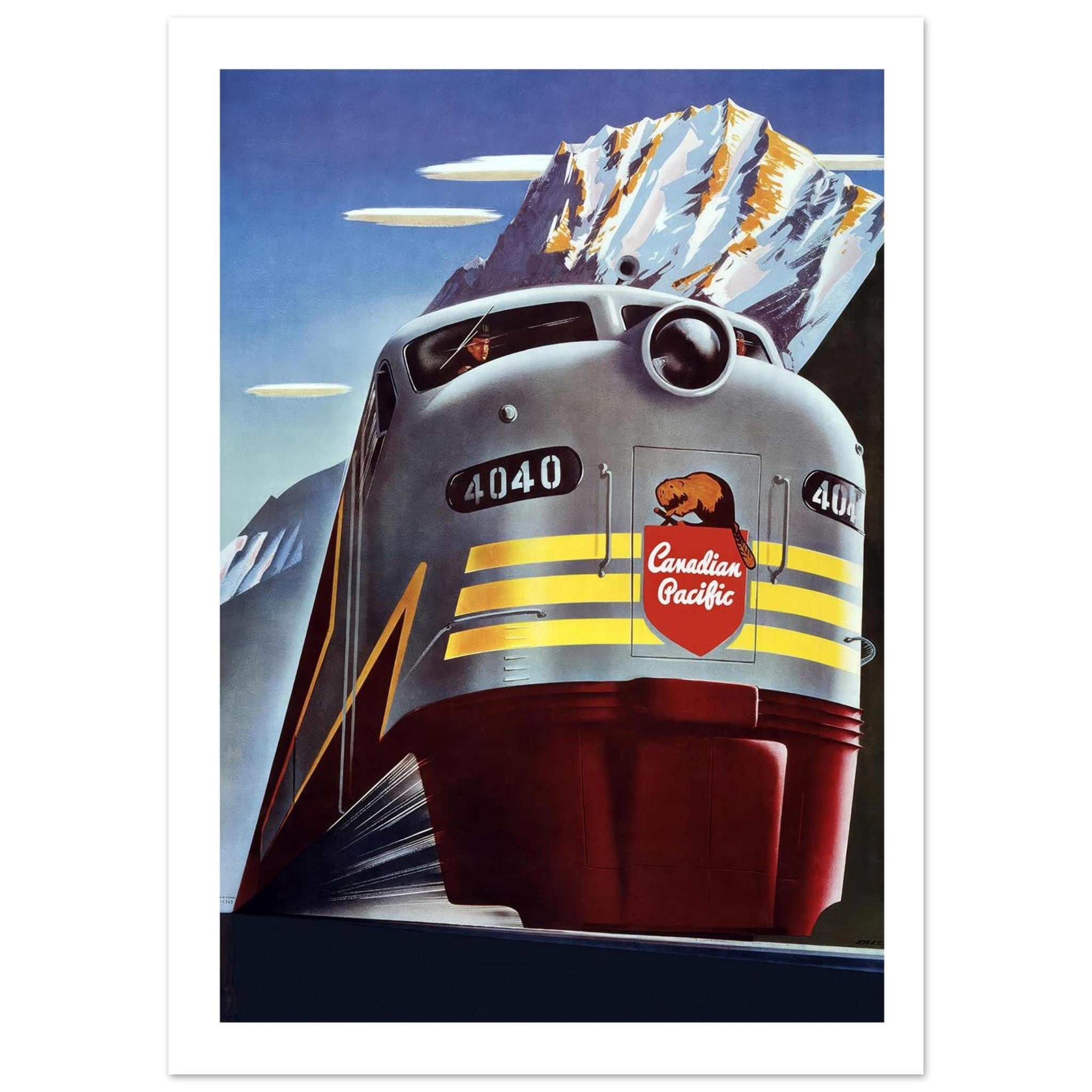Canadian Pacific Railway "4040" Vintage Poster - Transit Art