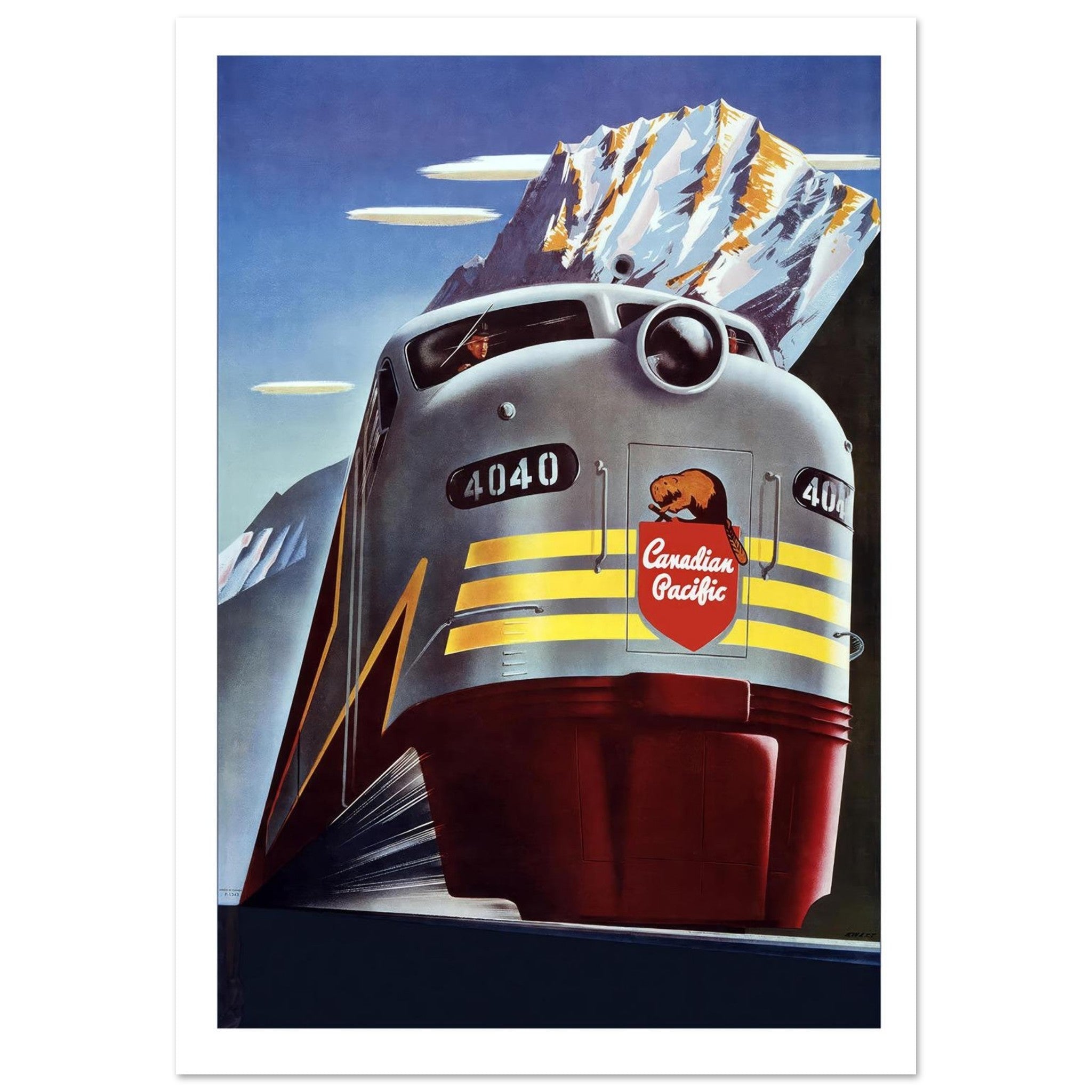 Canadian Pacific Railway "4040" Vintage Poster - Transit Art