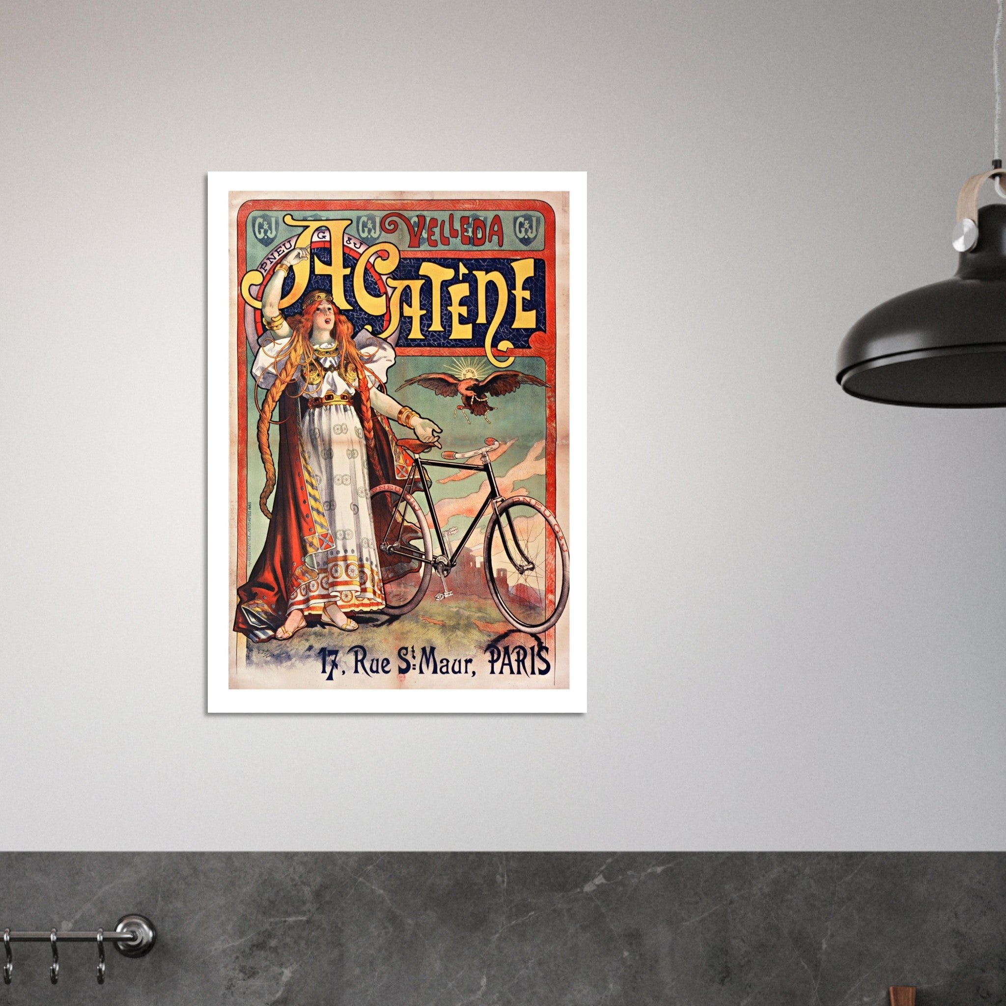 Classic Art Nouveau Acatène Velleda Poster Featuring A Mythological Goddess - Transit Art