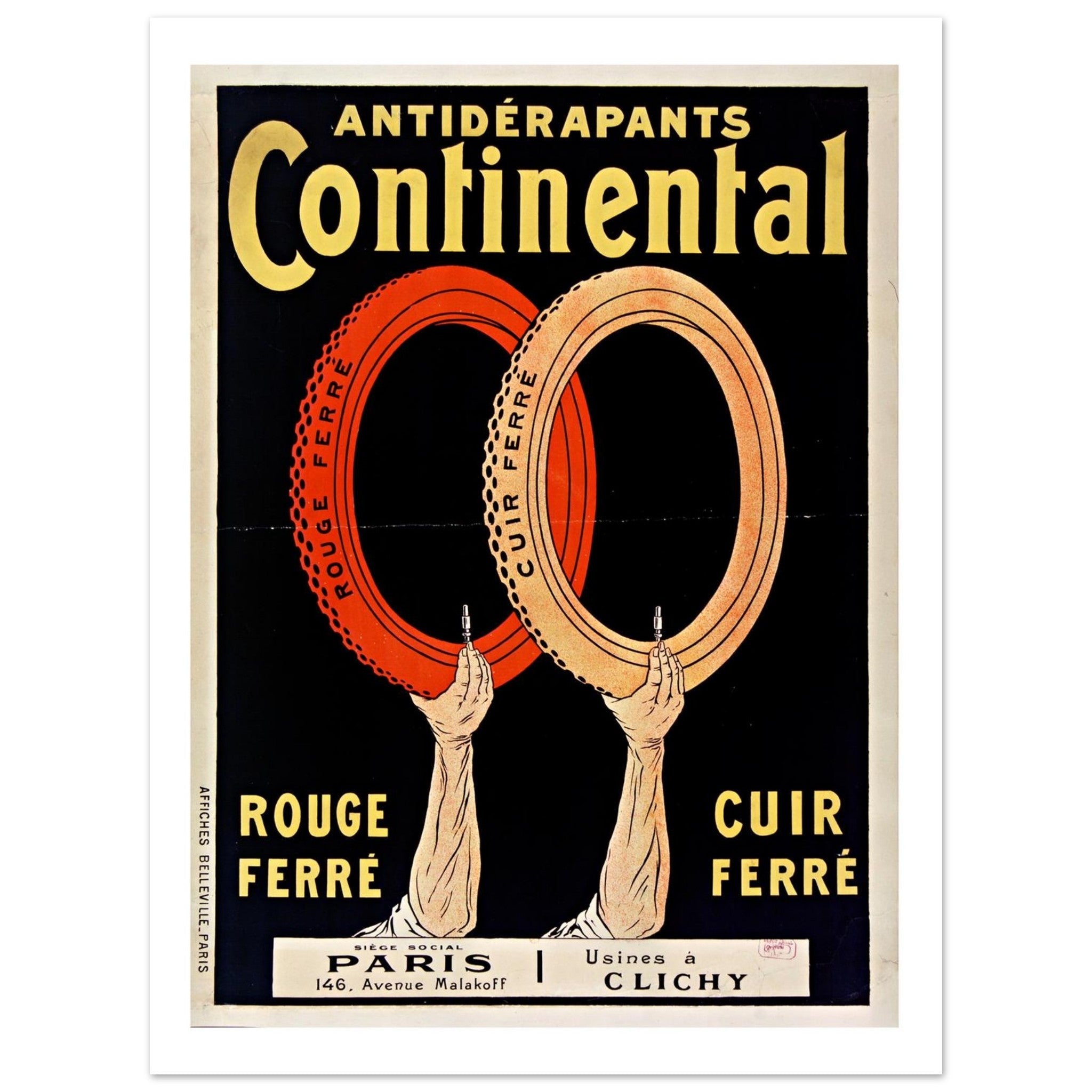 Continental Non - Slip Reinforced Rubber Cycle Tires - Transit Art