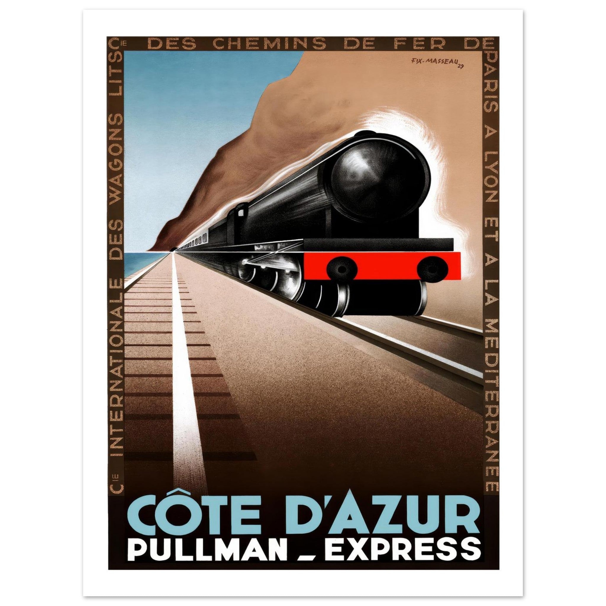 Côte D'Azur Pullman Express Poster - Transit Art