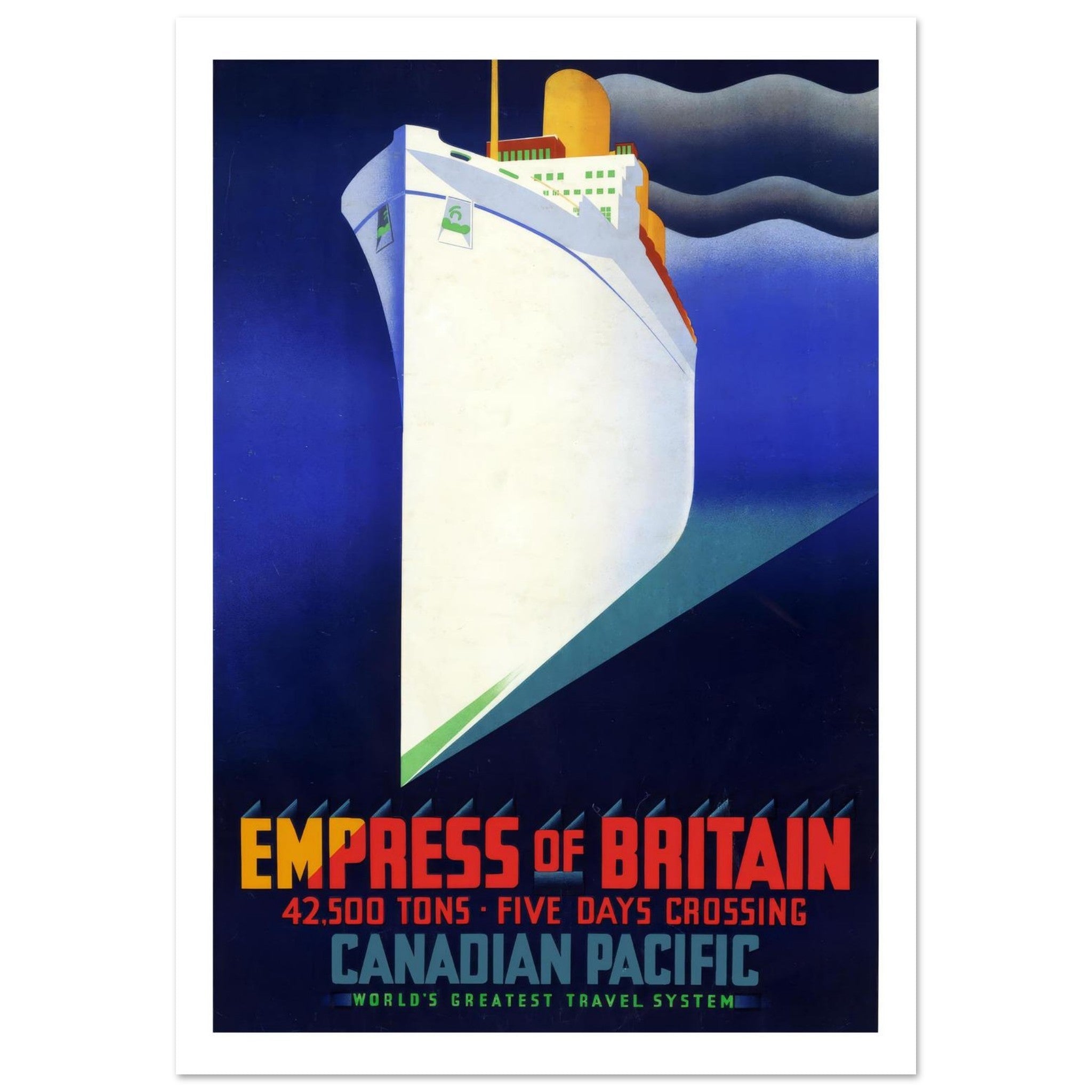 Empress of Britain – Canadian Pacific Poster - Transit Art