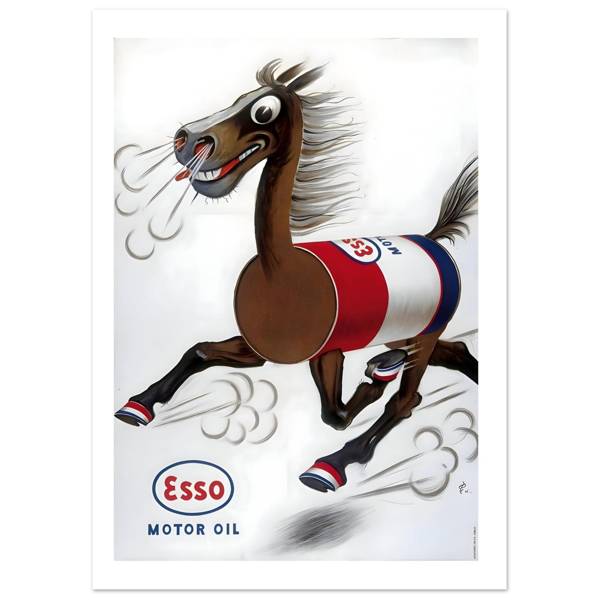 Esso Motor Oil Galloping Power Poster - Transit Art