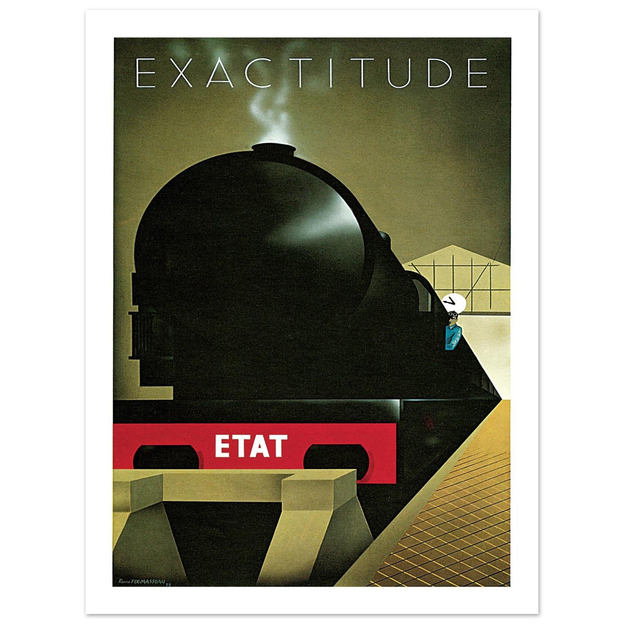 "Exactitude" French State Railway Vintage Poster - Transit Art