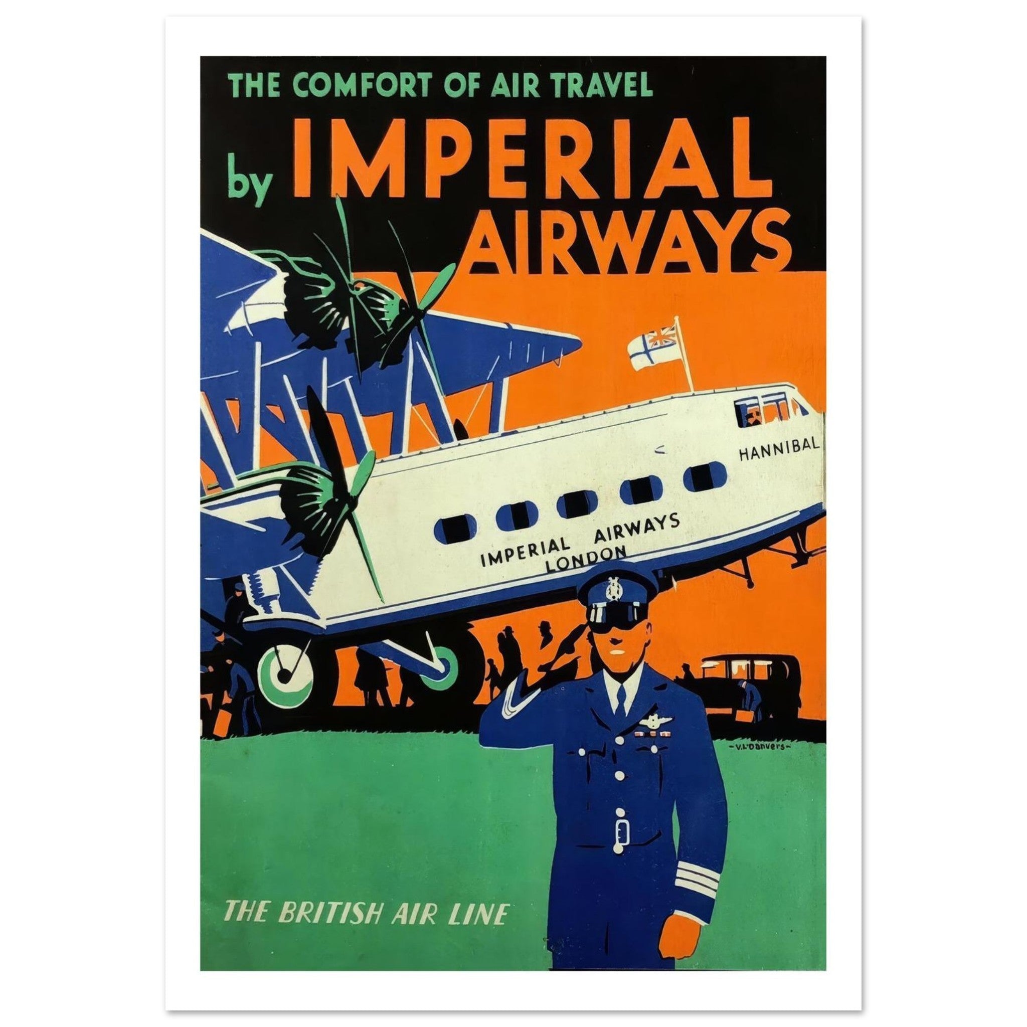 Imperial Airways Travel Poster - Transit Art