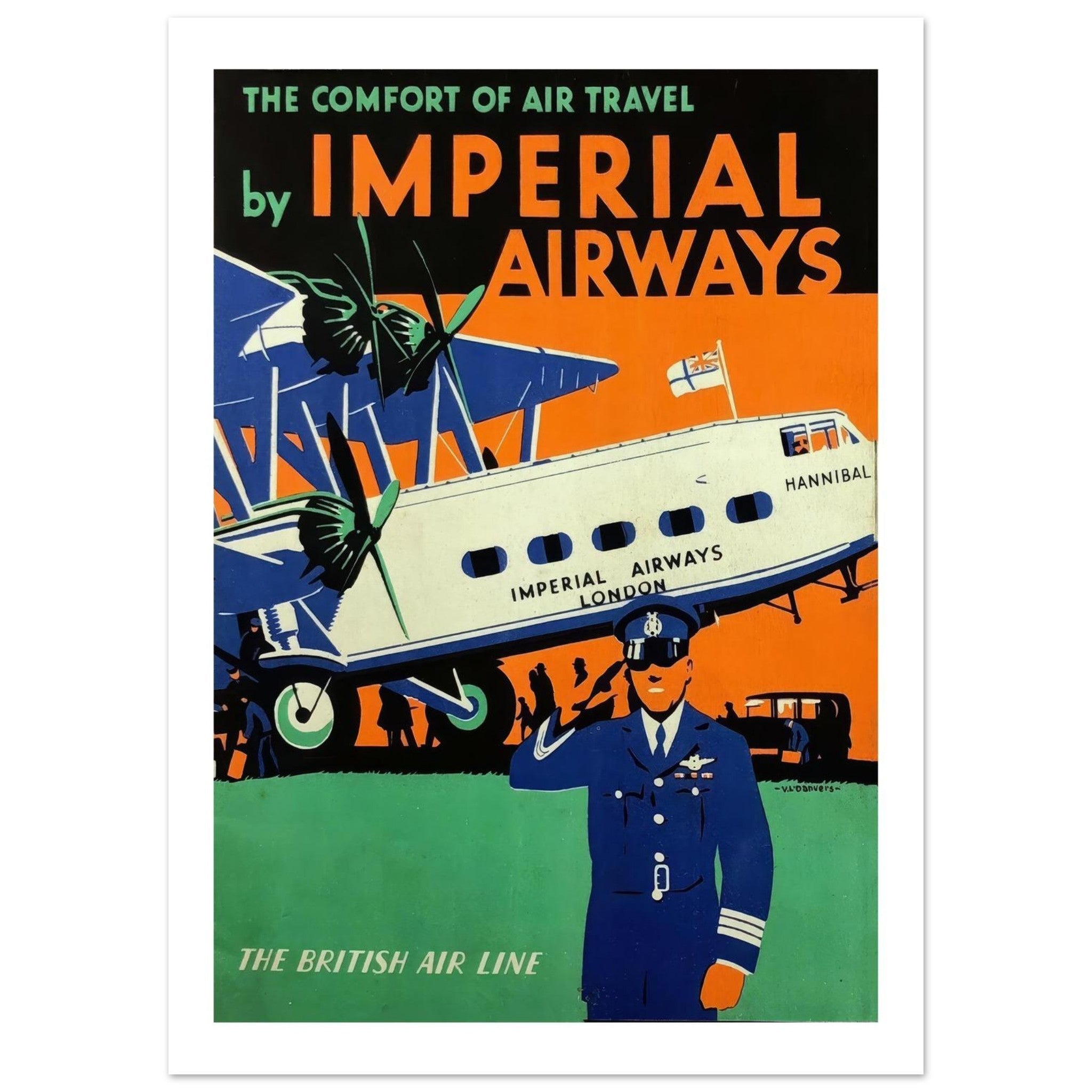 Imperial Airways Travel Poster - Transit Art