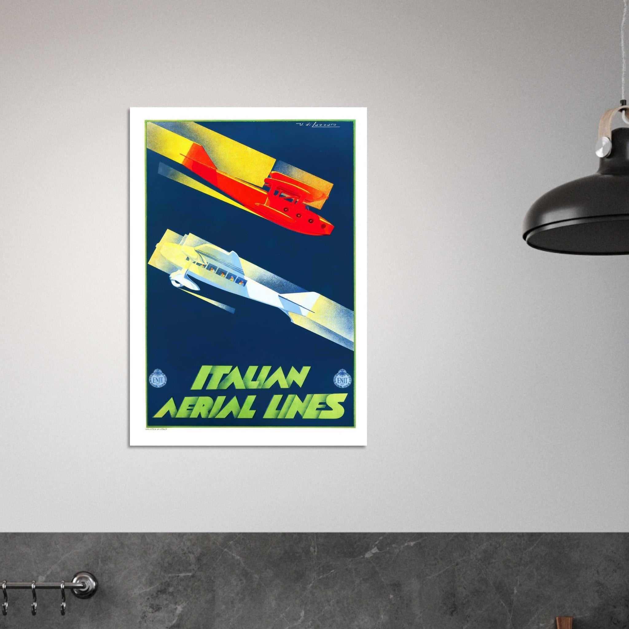 Italian Aerial Lines Poster - Transit Art