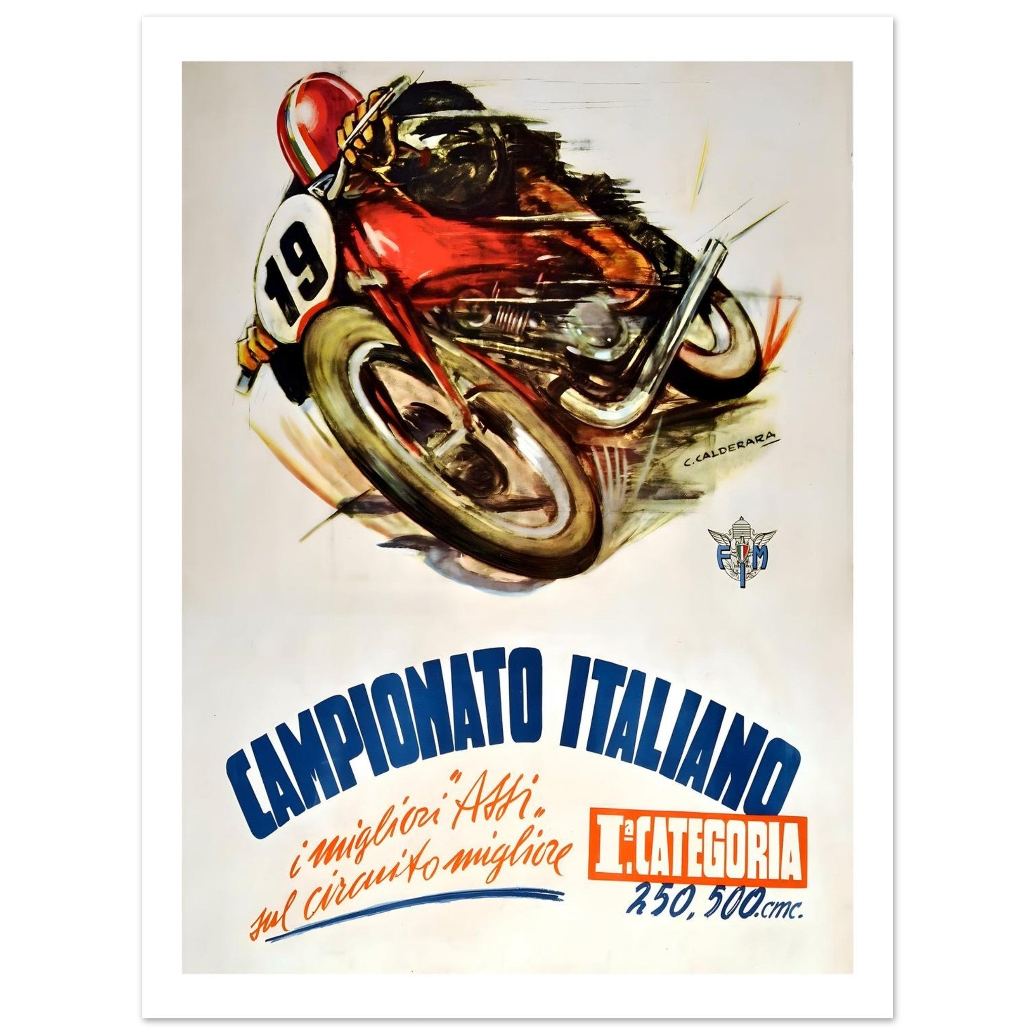 Italian Motorcycle Championship Poster - Transit Art