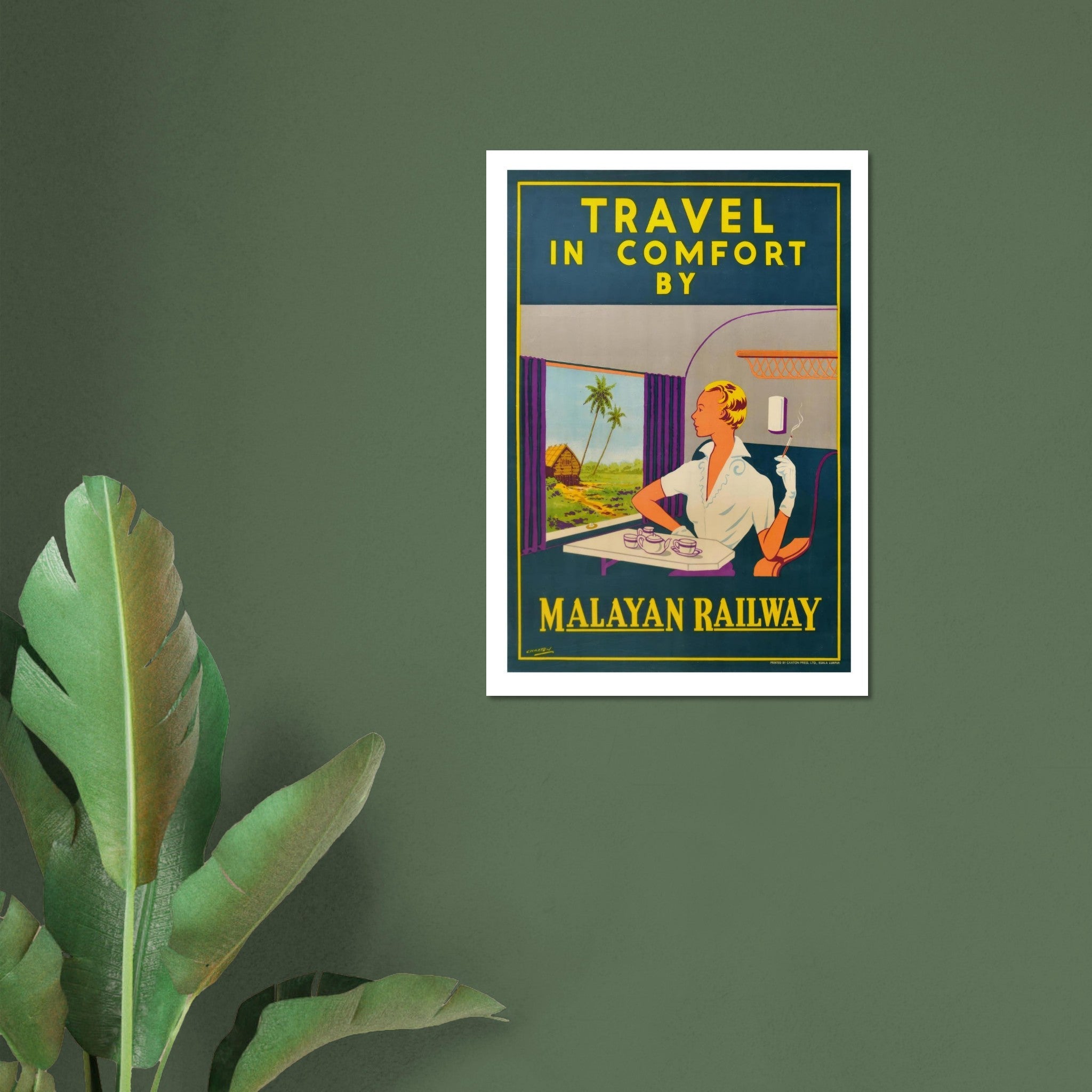Malayan Railway "Travel in Comfort" Vintage Poster - Transit Art