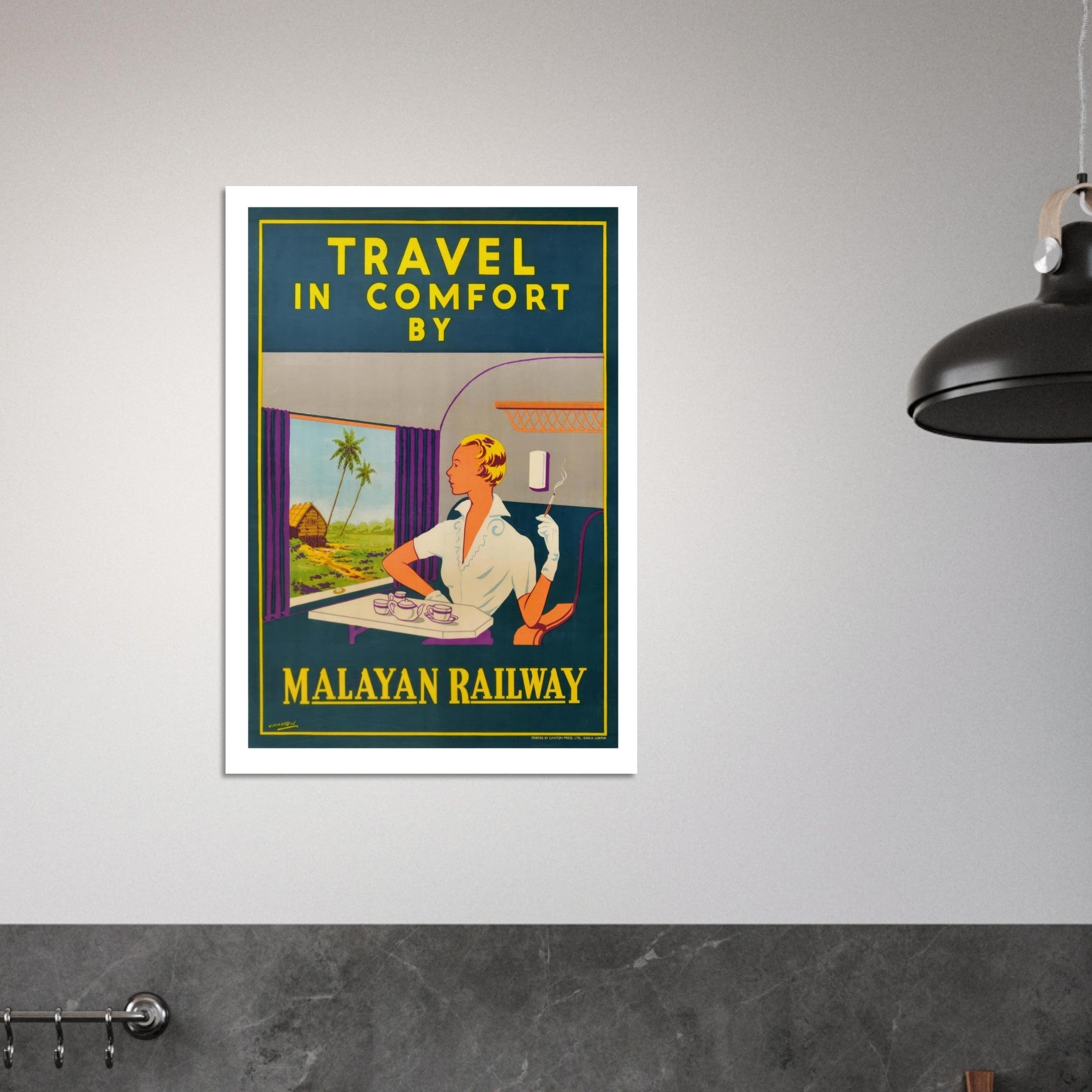 Malayan Railway "Travel in Comfort" Vintage Poster - Transit Art