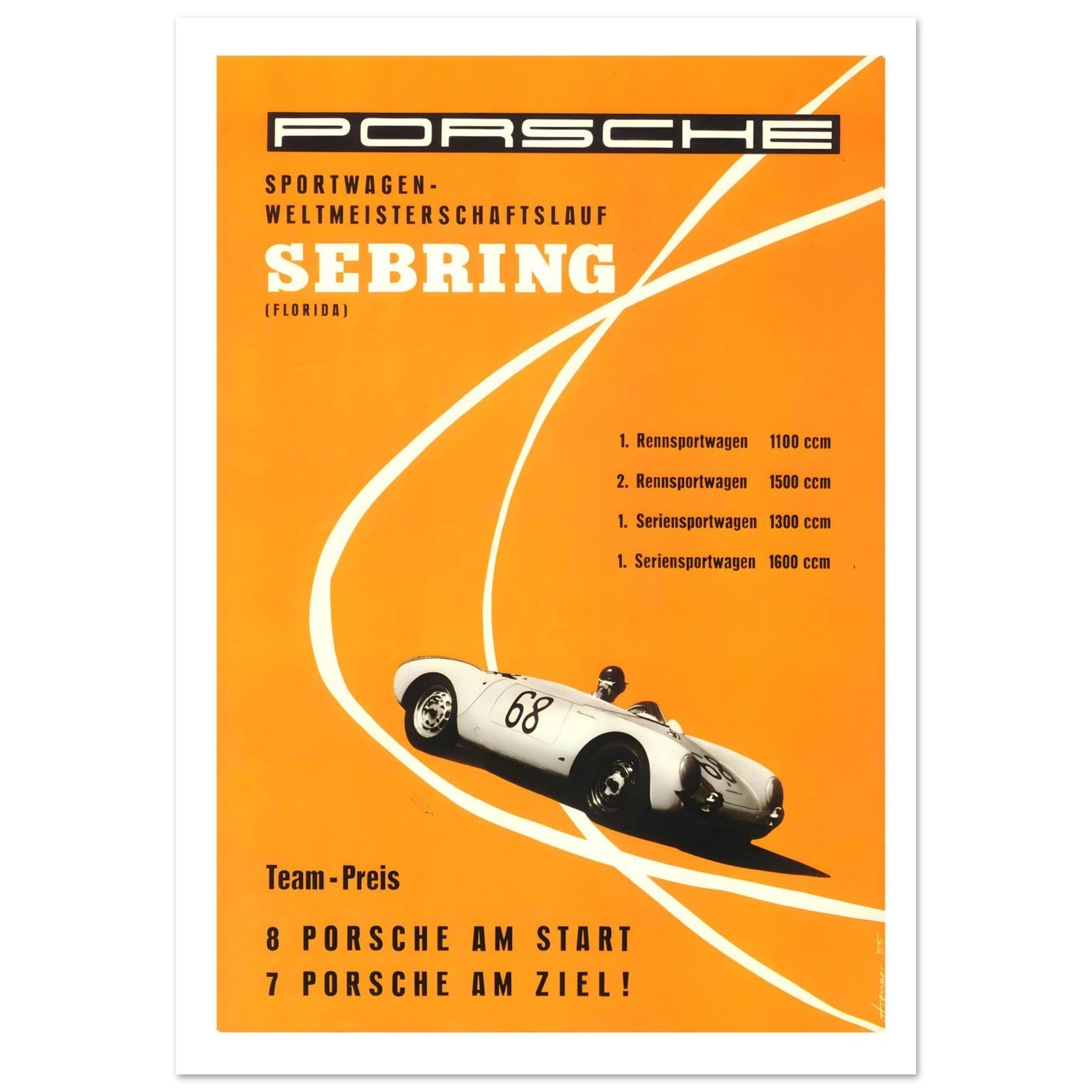 Porsche Sebring World Sportscar Championship Poster - Transit Art